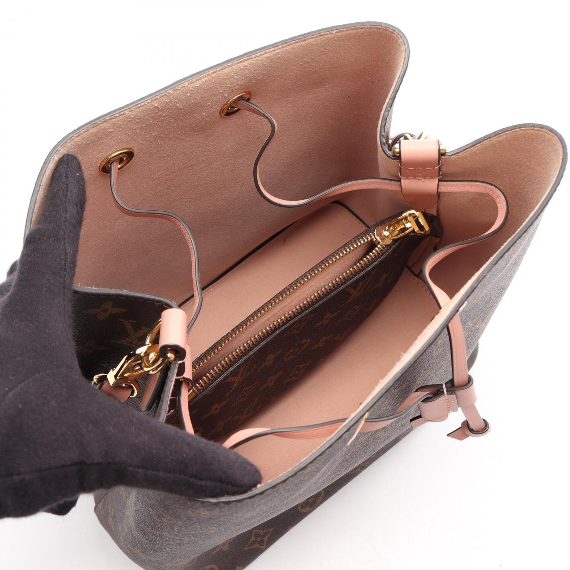 Louis Vuitton Brown Monogram Pink Rose Poudre Coated Canvas Leather Handbag Shoulder Bag (Pre-Owned)