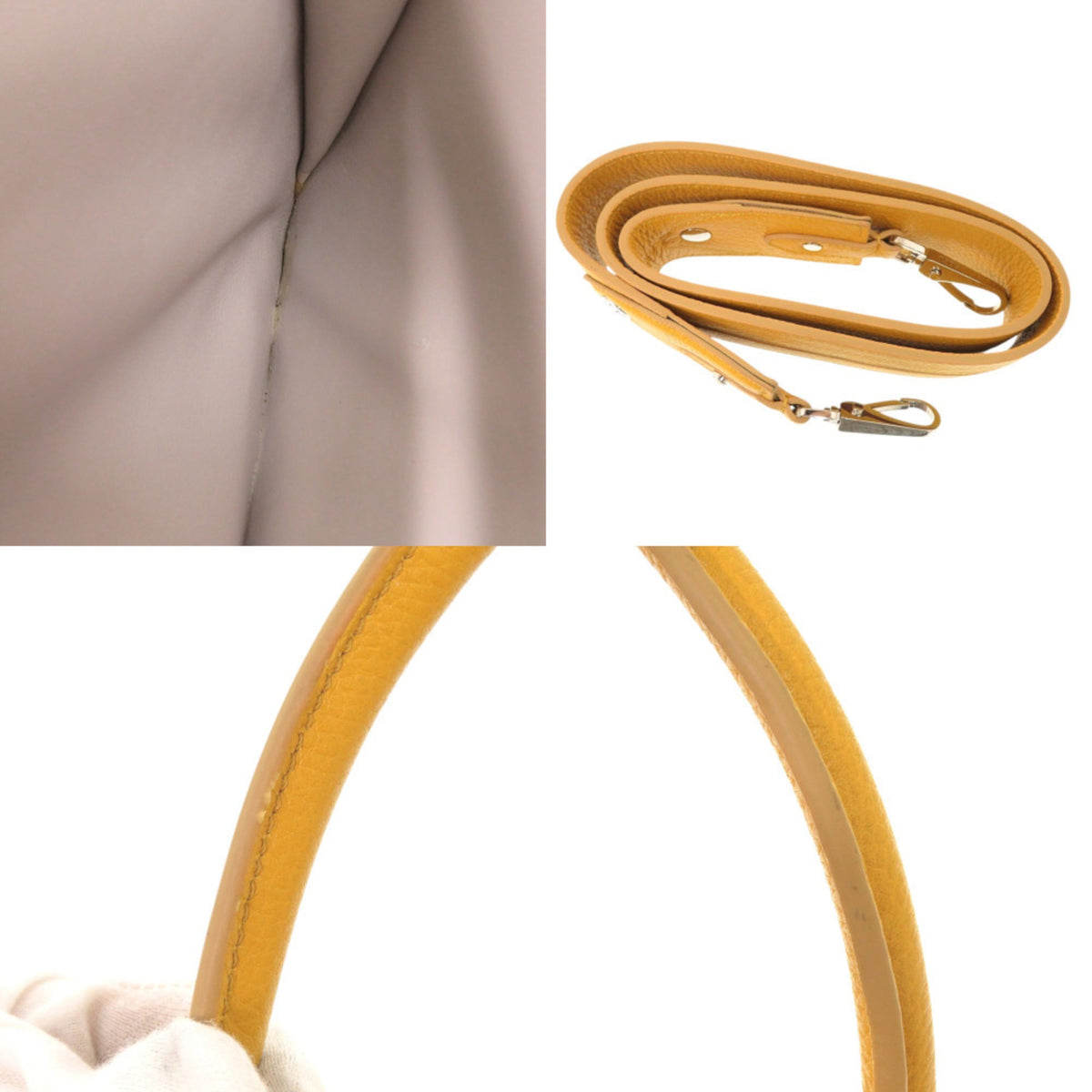 Tod's Yellow Leather Handbag Shoulder Bag (Pre-Owned)