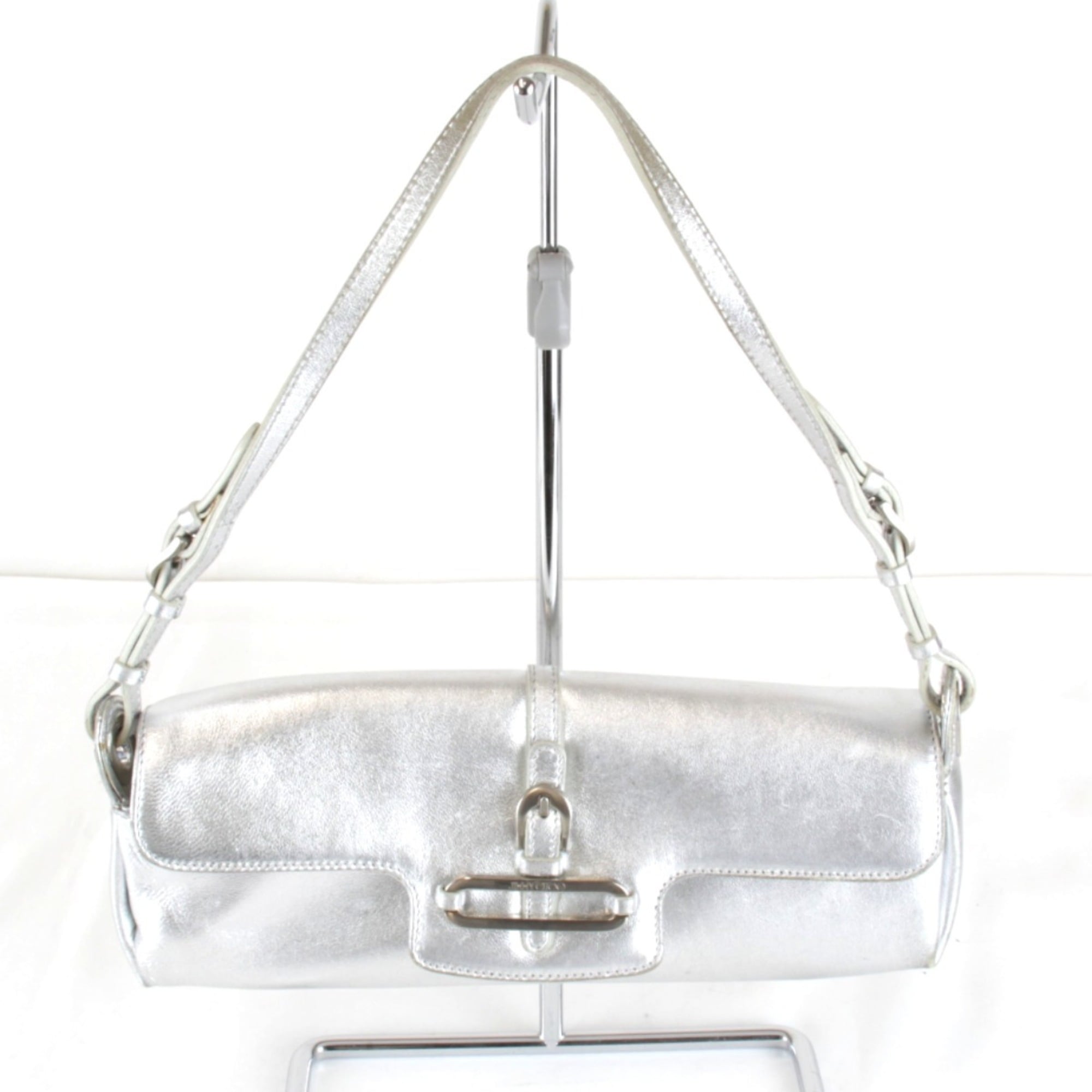 Jimmy Choo Silver Leather Handbag (Pre-Owned)