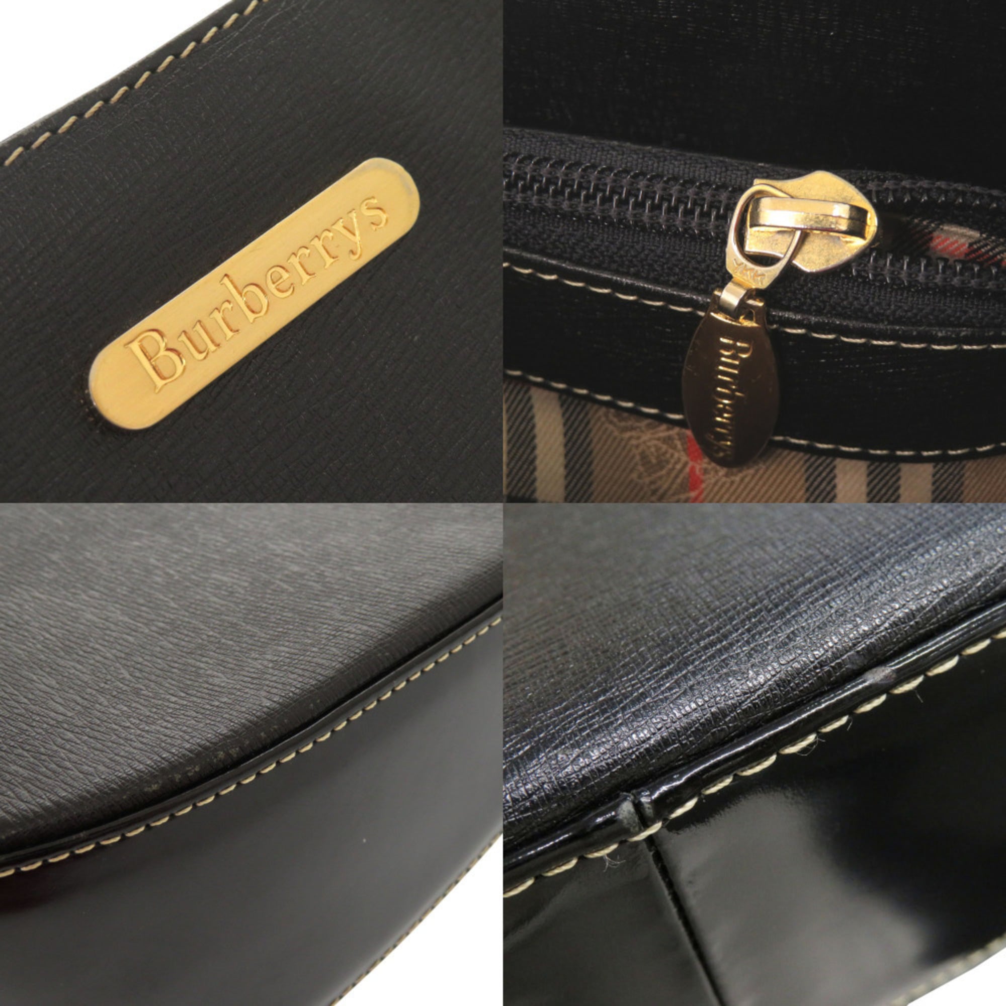 Burberry Black Leather Shoulder Bag (Pre-Owned)