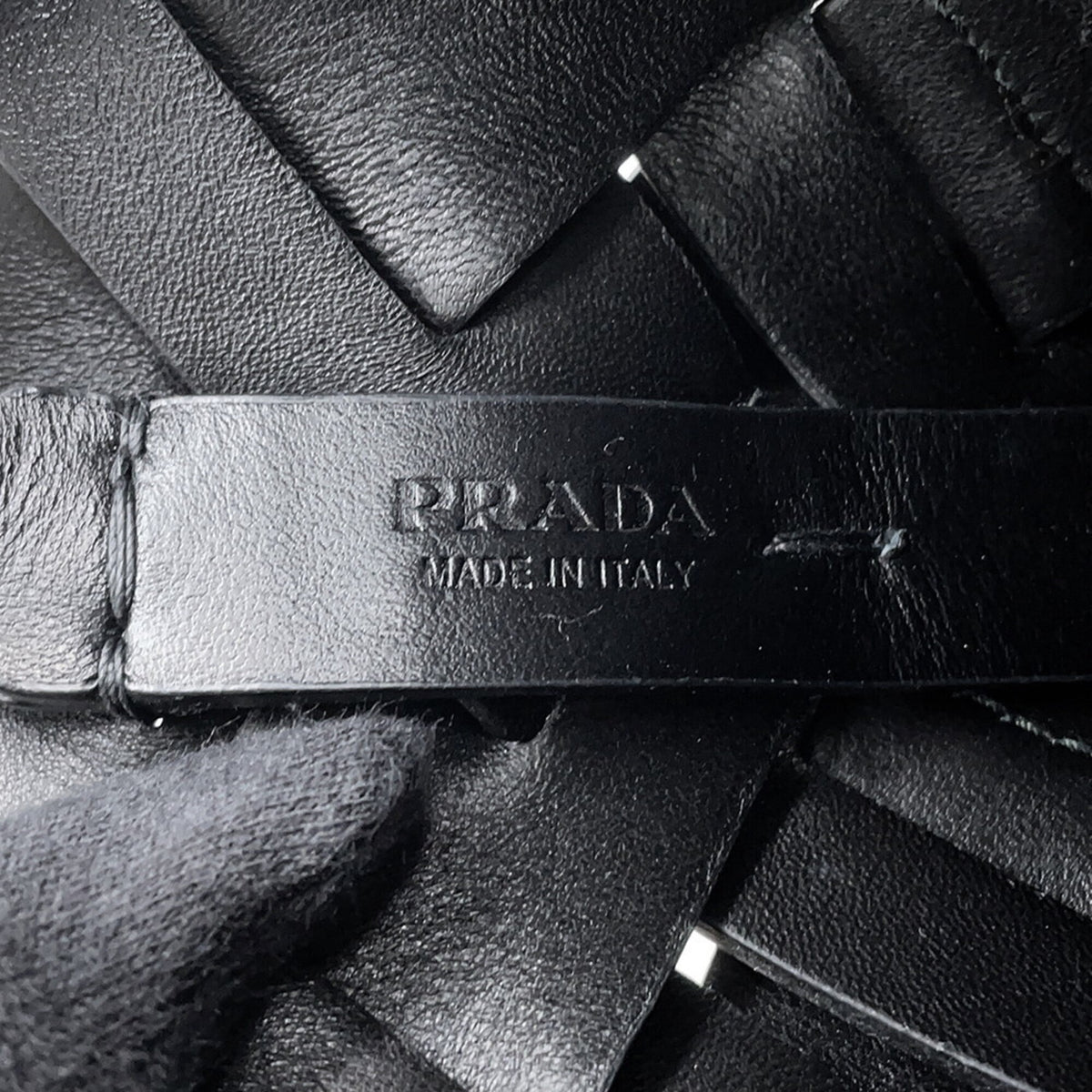 Prada Black Leather Handbag Pouch (Pre-Owned)