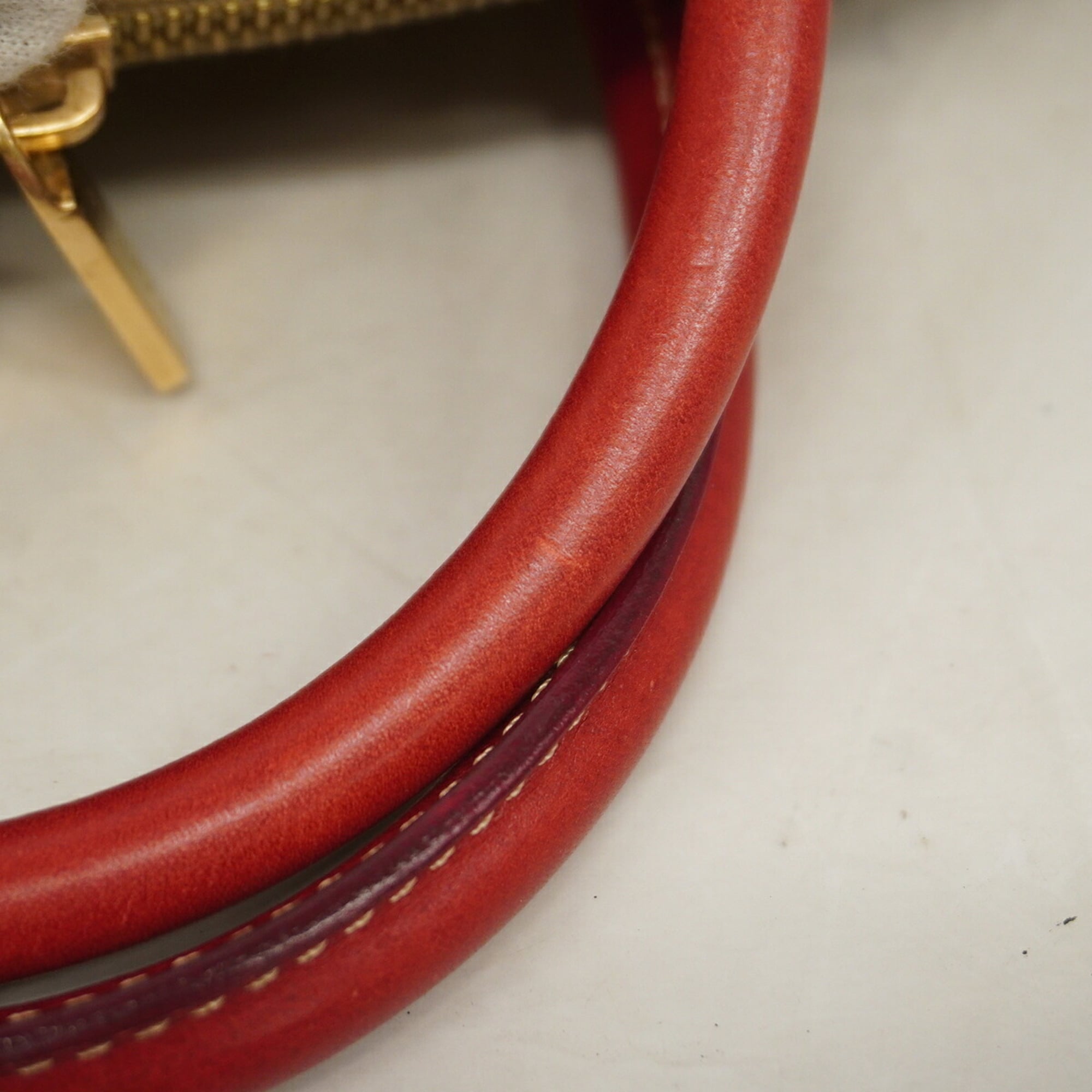 Celine Beige Red Color Pvc Handbag (Pre-Owned)
