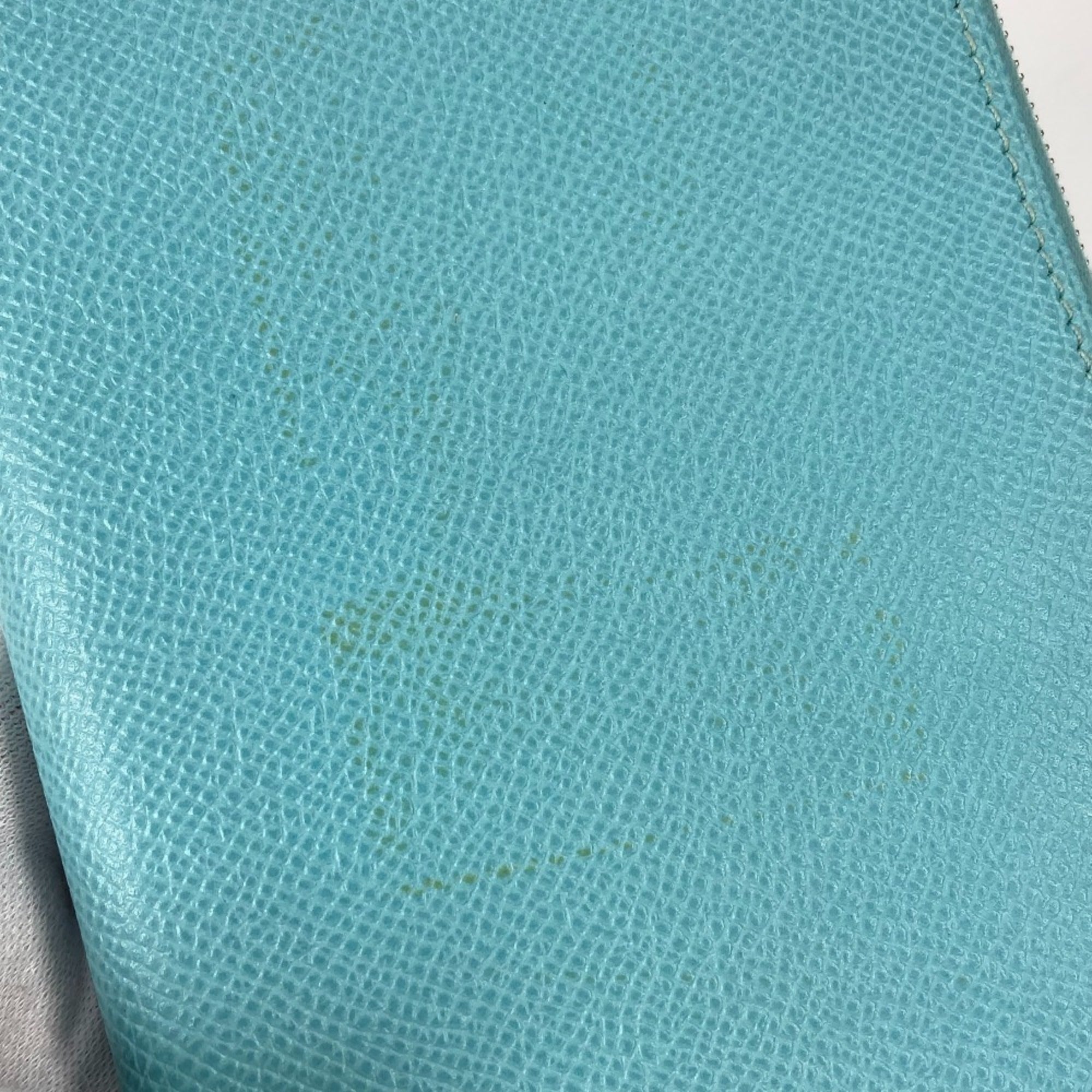 Hermes Blue Pink Epsom Leather Chain/Shoulder Wallet (Pre-Owned)