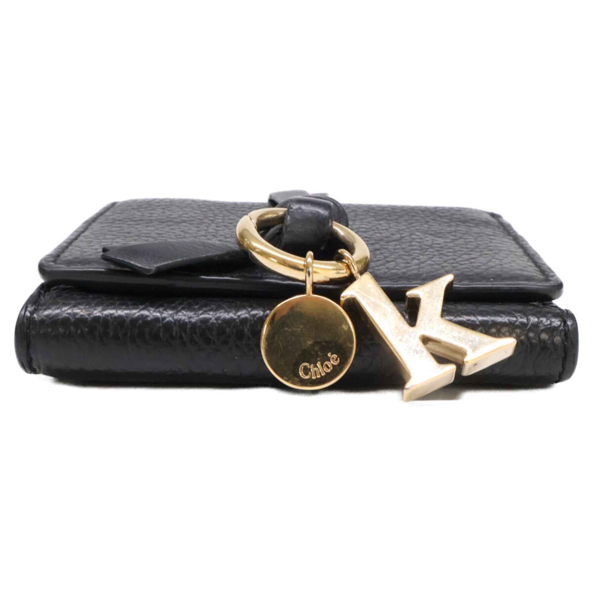 Chloé Black Leather Wallet (Tri-Fold) (Pre-Owned)