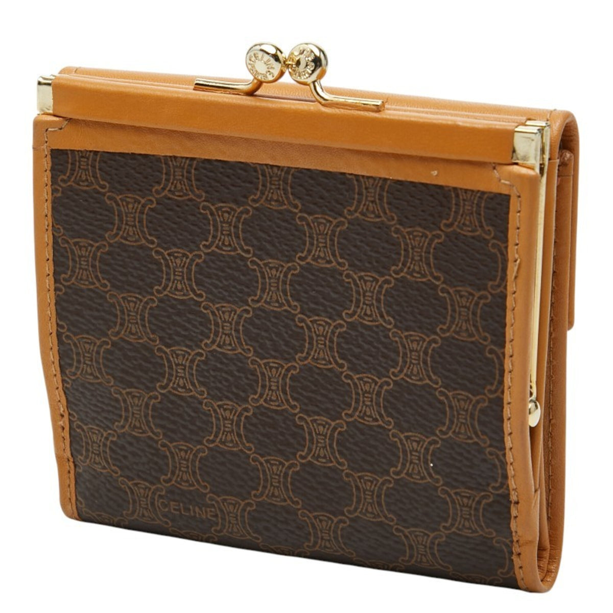 Celine Brown Pvc Leather Wallet (Bi-Fold) (Pre-Owned)