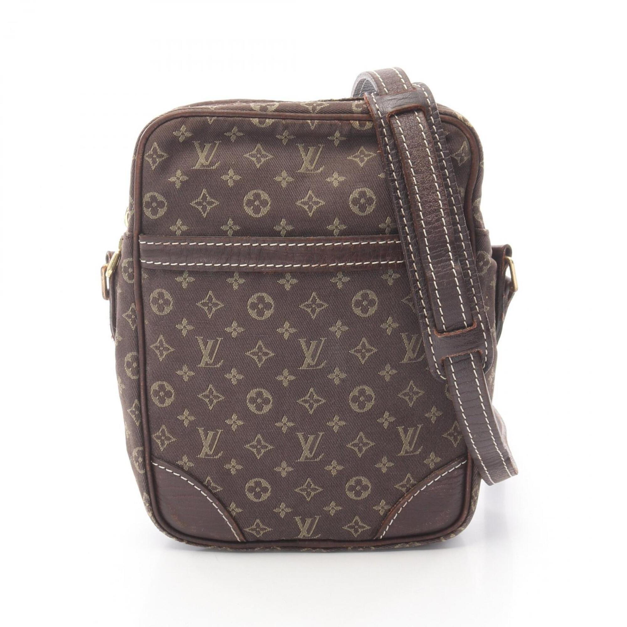 Louis Vuitton Brown Canvas Leather Handbag Pochette Shoulder Bag (Pre-Owned)