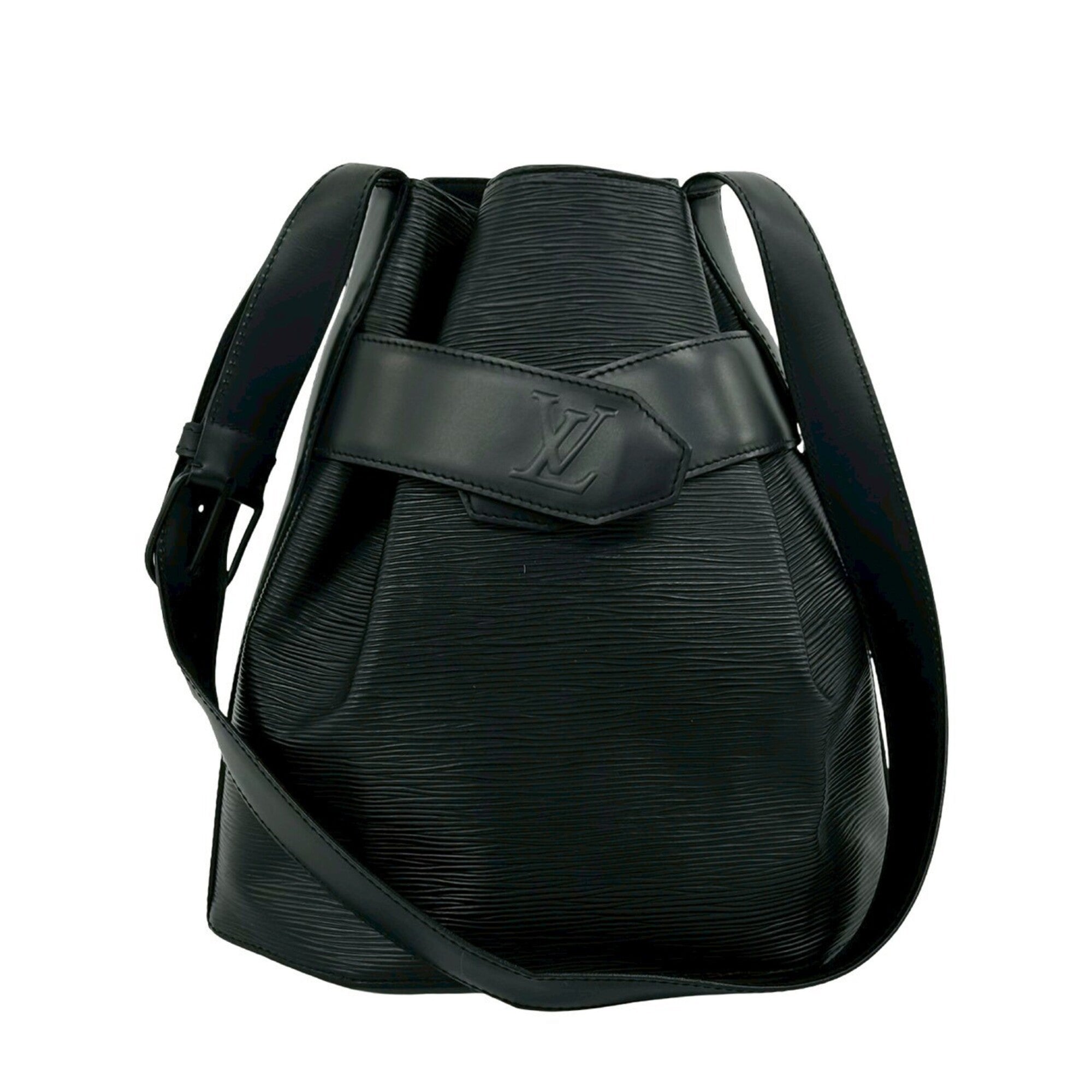 Louis Vuitton Black Leather Shoulder Bag (Pre-Owned)