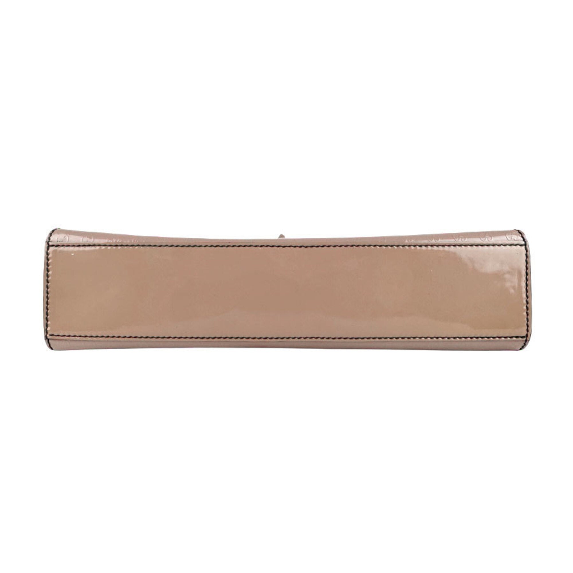 Gucci Pink Beige Patent Leather Shoulder Bag (Pre-Owned)