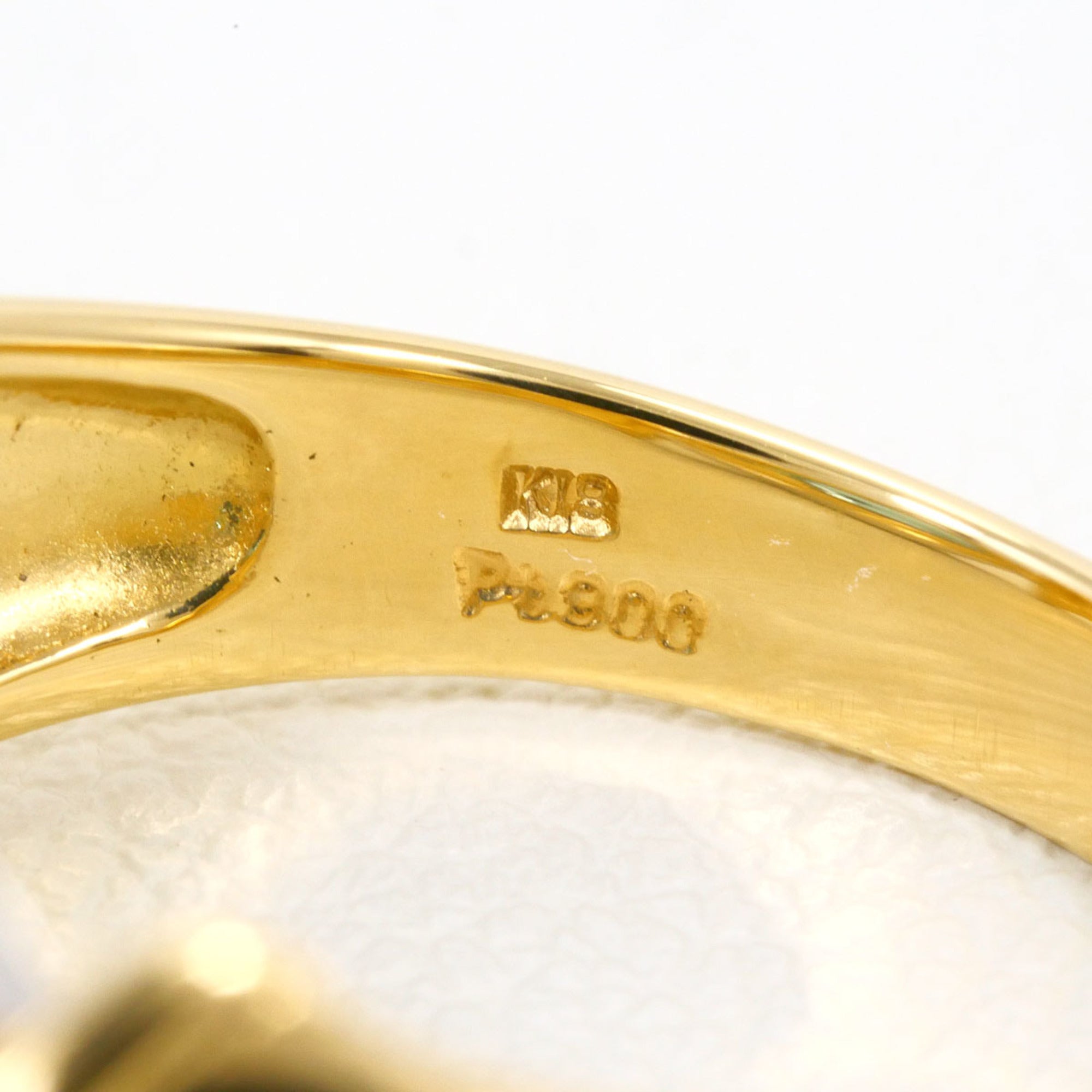 Unbranded Blue Yellow Gold Yellow Gold (18K) Platinum 900 Band Ring (Pre-Owned)