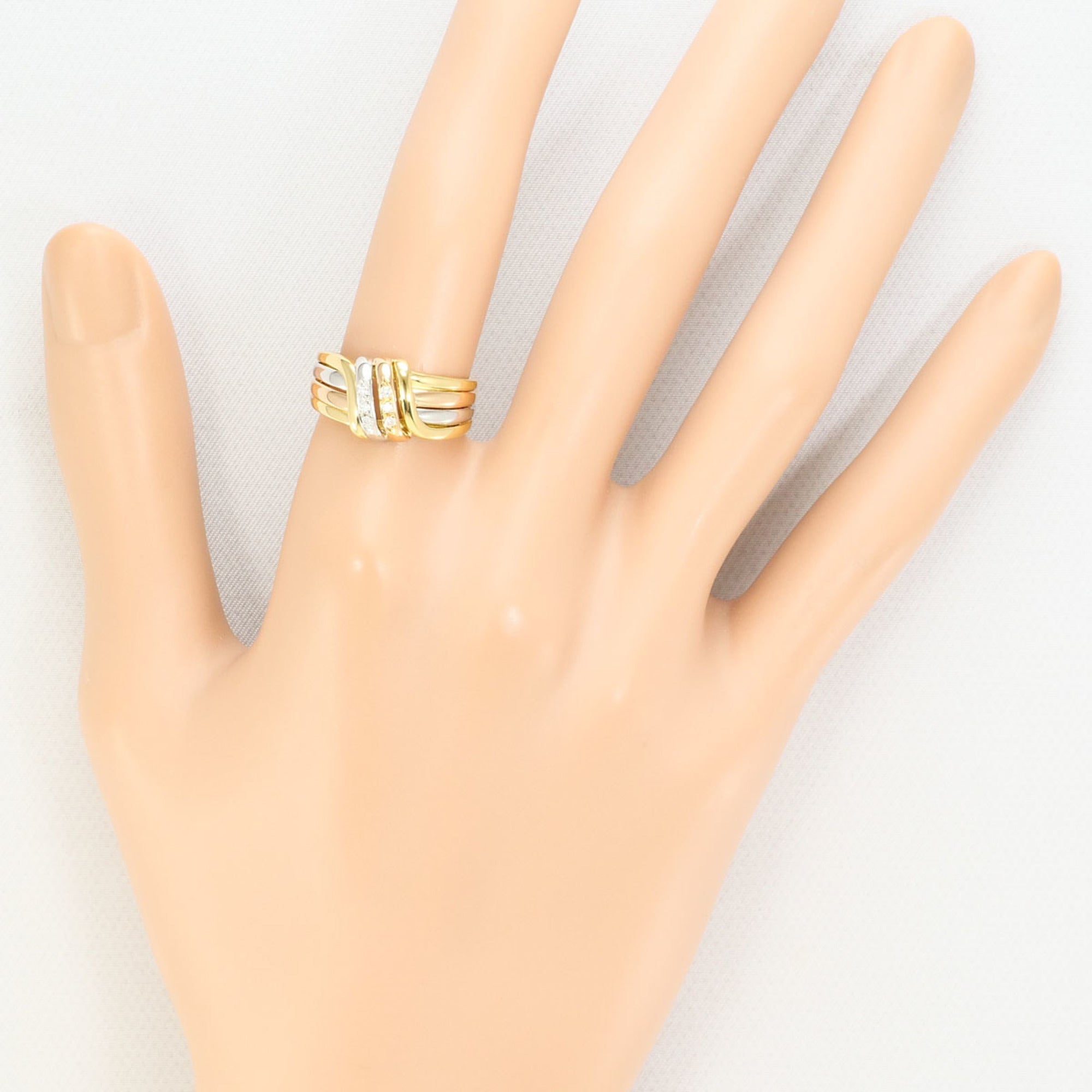 Unbranded Pink Gold Platinum Yellow Gold Yellow Gold (18K) Pink Gold (18K) Platinum 900 Band Ring (Pre-Owned)