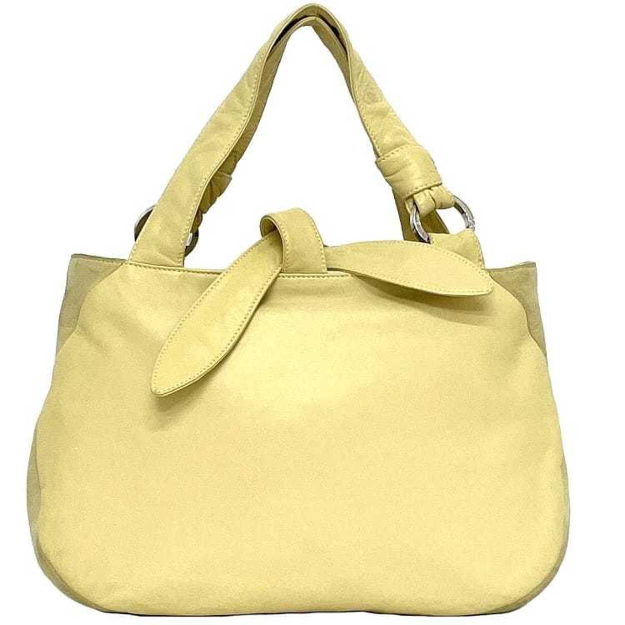 Loewe Yellow Leather Handbag Tote Bag (Pre-Owned)