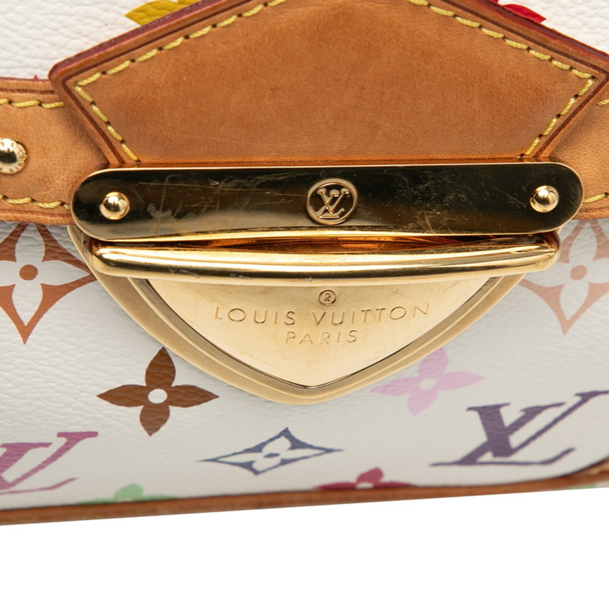 Louis Vuitton Blanc Multi-Color White Pvc Leather Handbag Shoulder Bag (Pre-Owned)