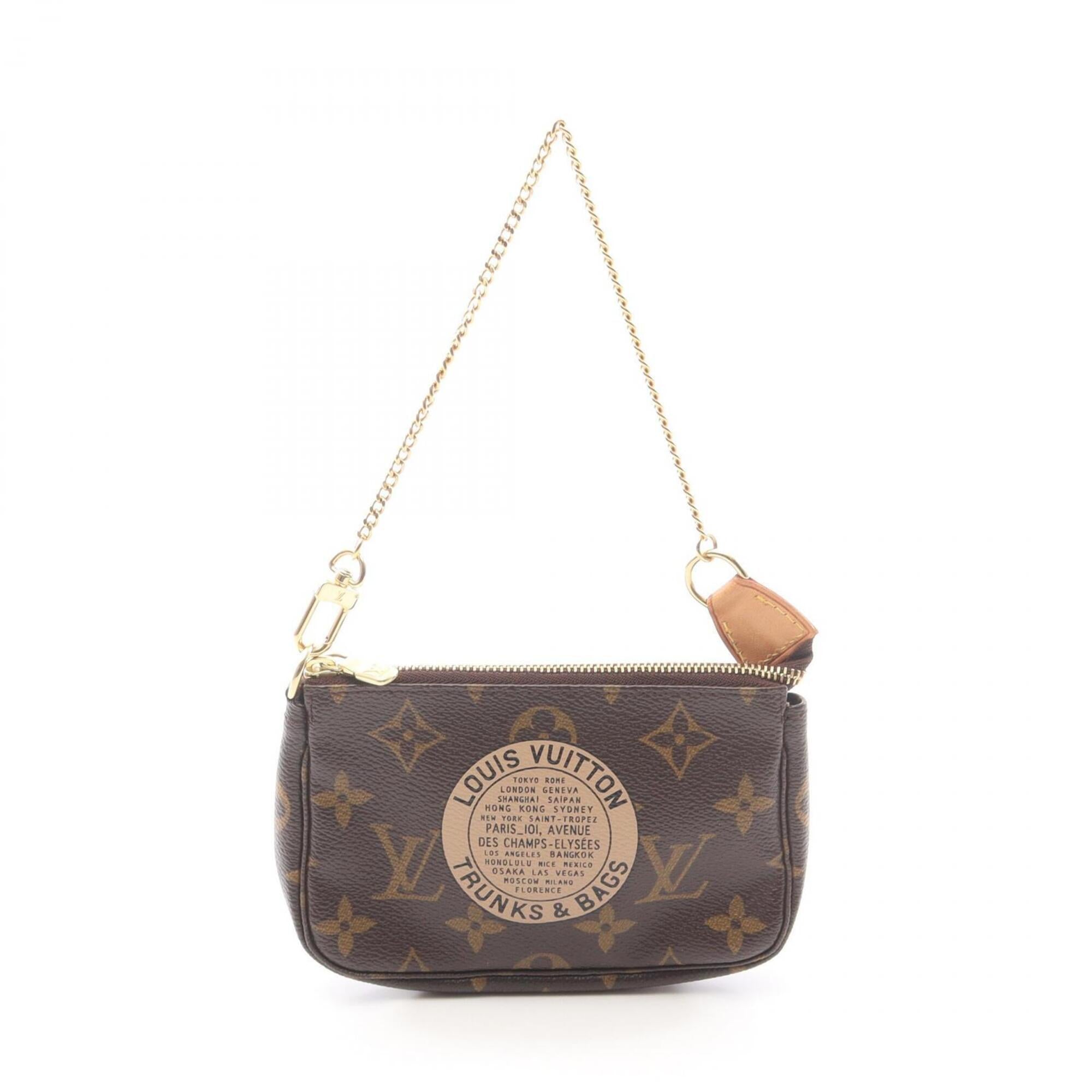 Louis Vuitton Brown Pvc Leather Handbag Pochette (Pre-Owned)