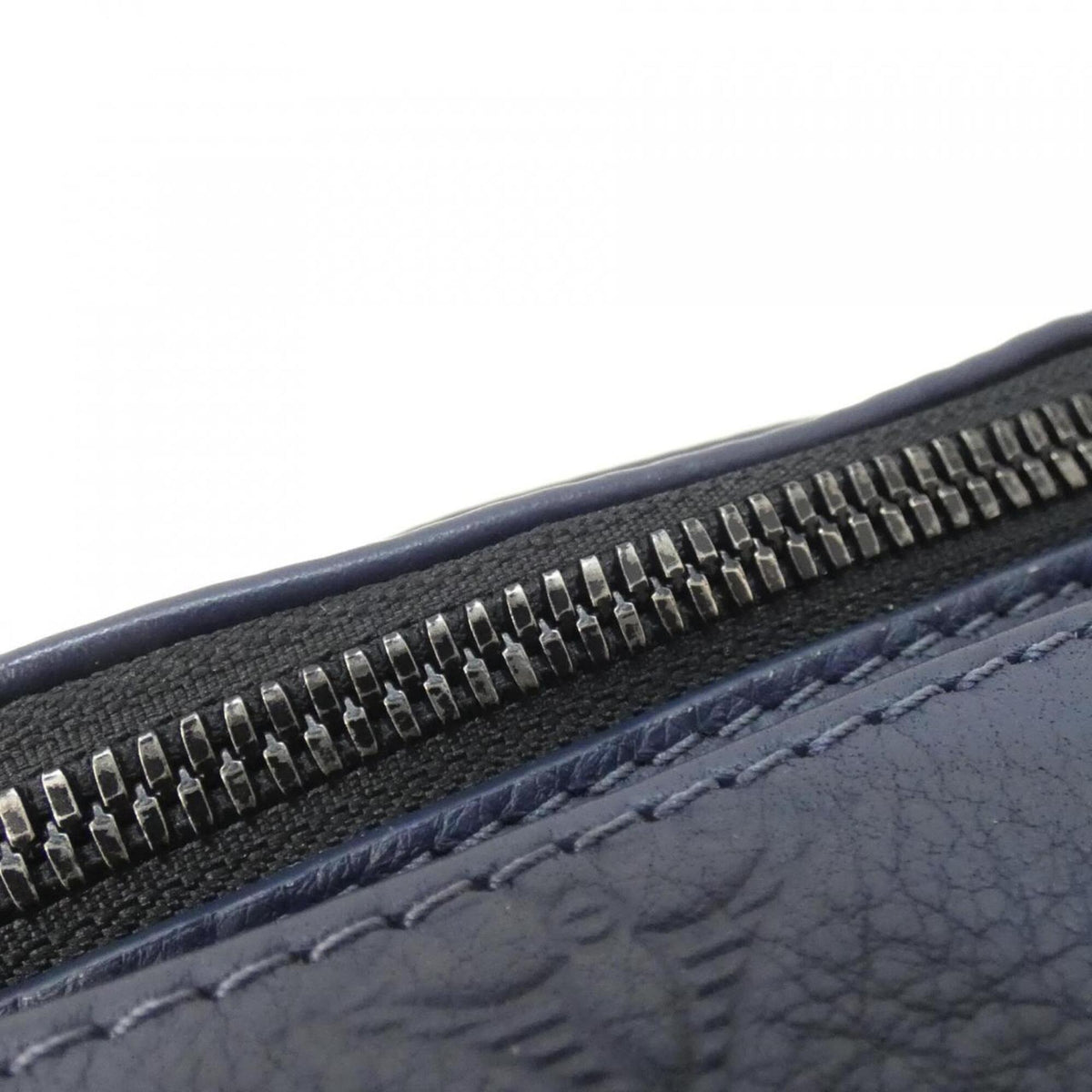 Louis Vuitton Black Blue Navy Leather Shoulder Bag (Pre-Owned)