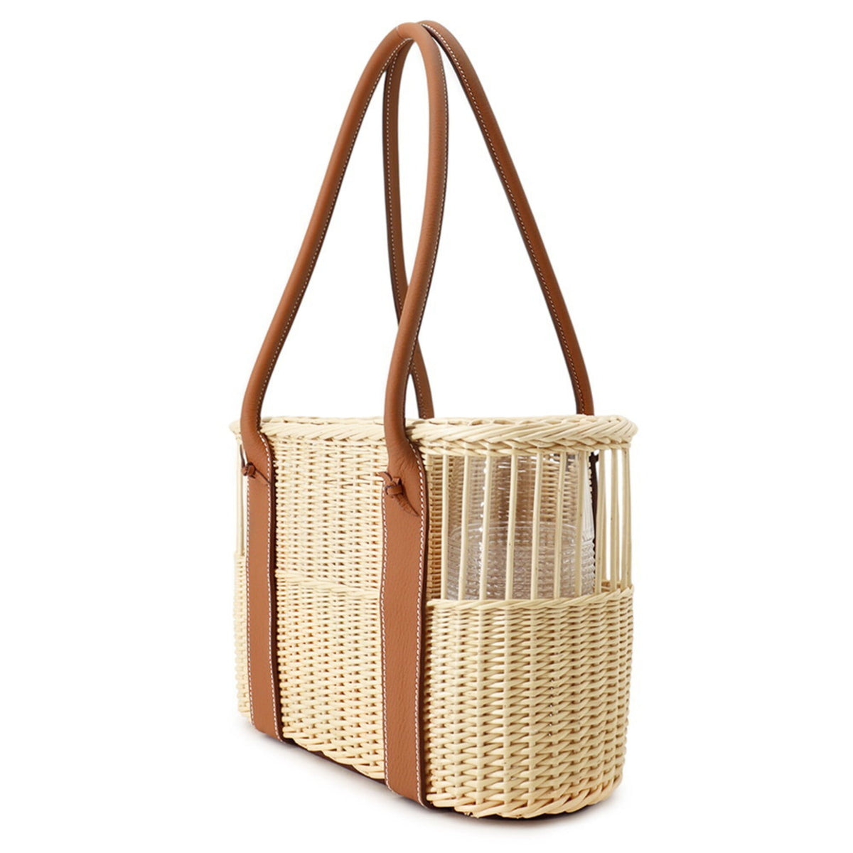 Hermes Gold Basket Handbag (Pre-Owned)
