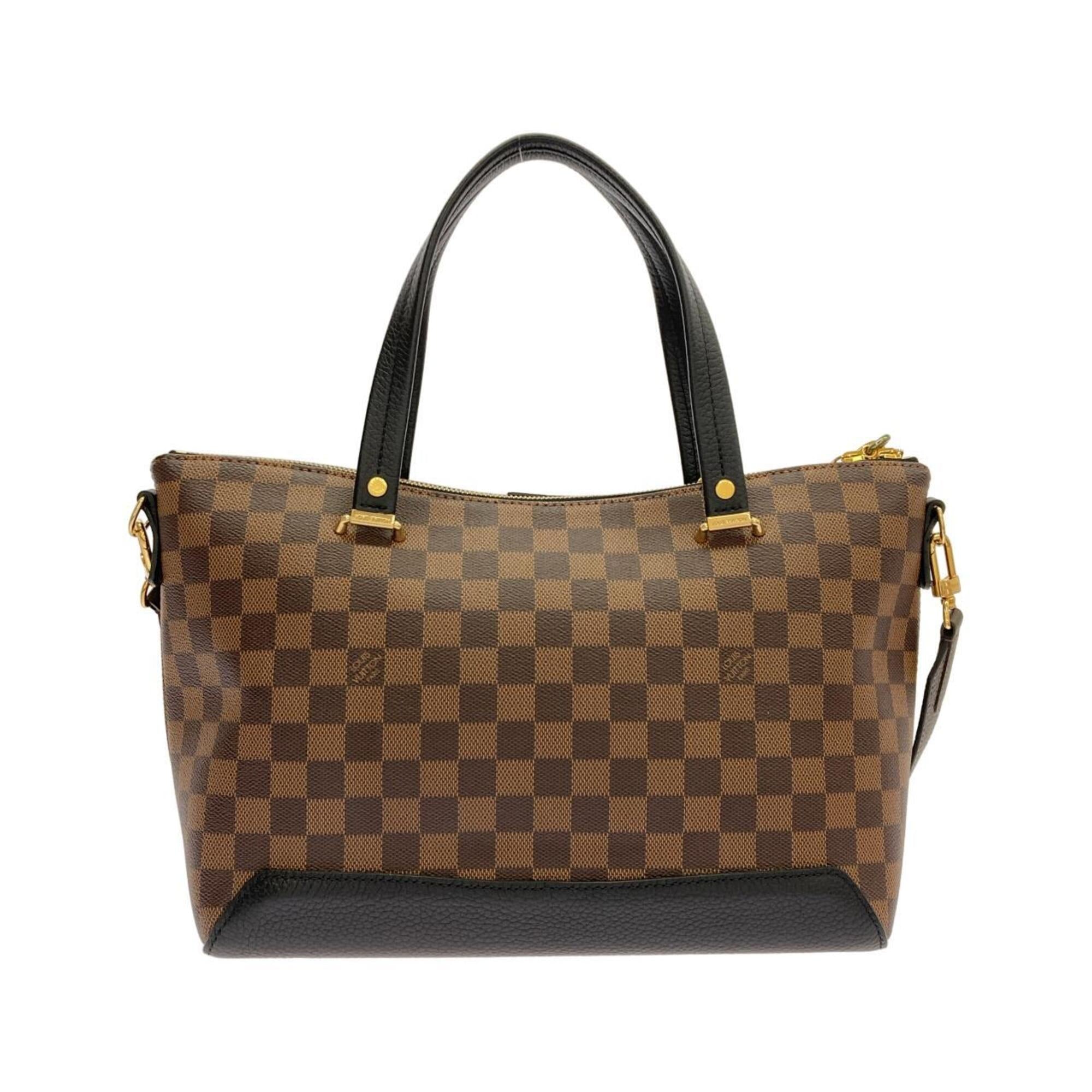 Louis Vuitton Black Damier Canvas Ebene Coated Canvas Leather Handbag (Pre-Owned)