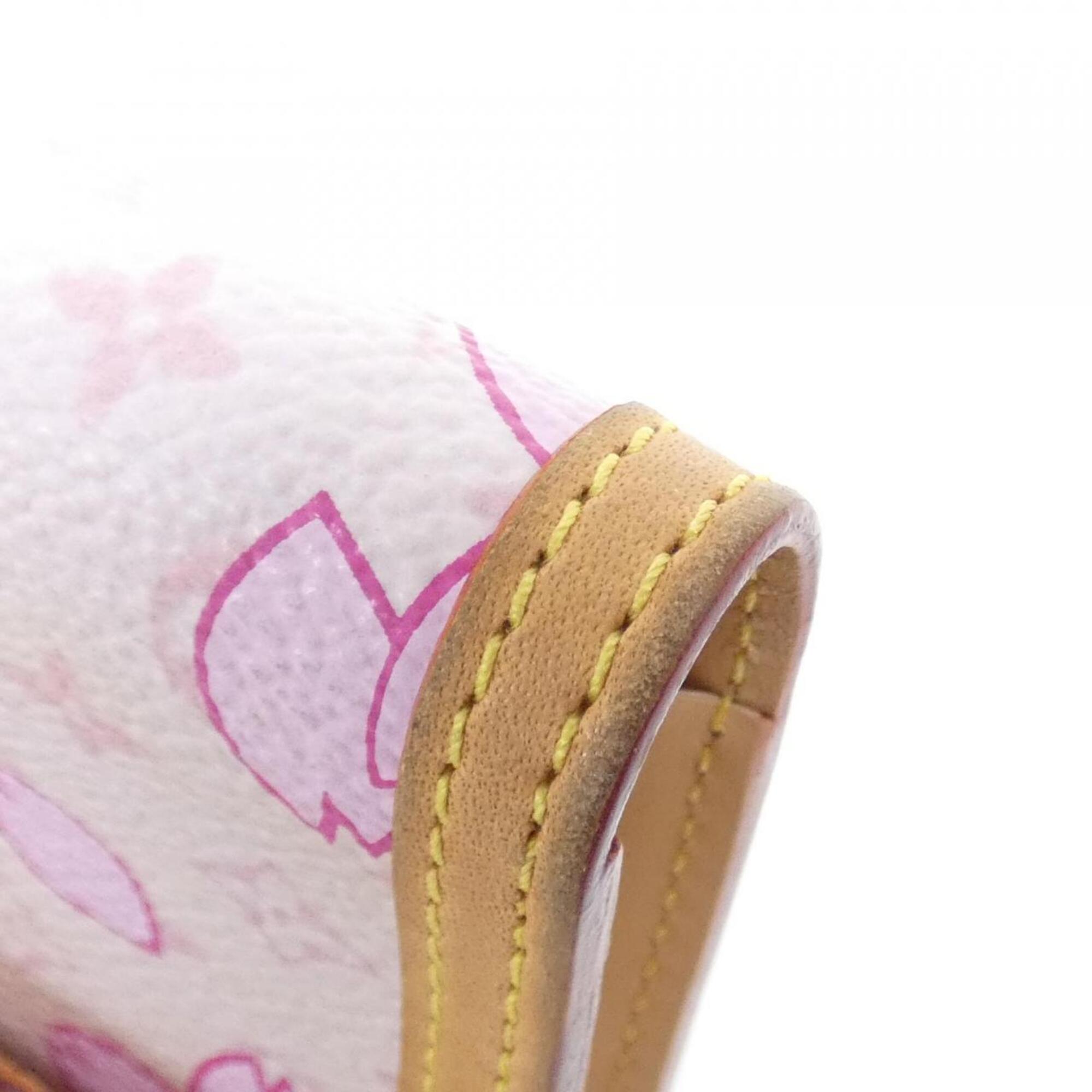 Louis Vuitton Rose Coated Canvas Long Wallet (Tri-Fold) (Pre-Owned)
