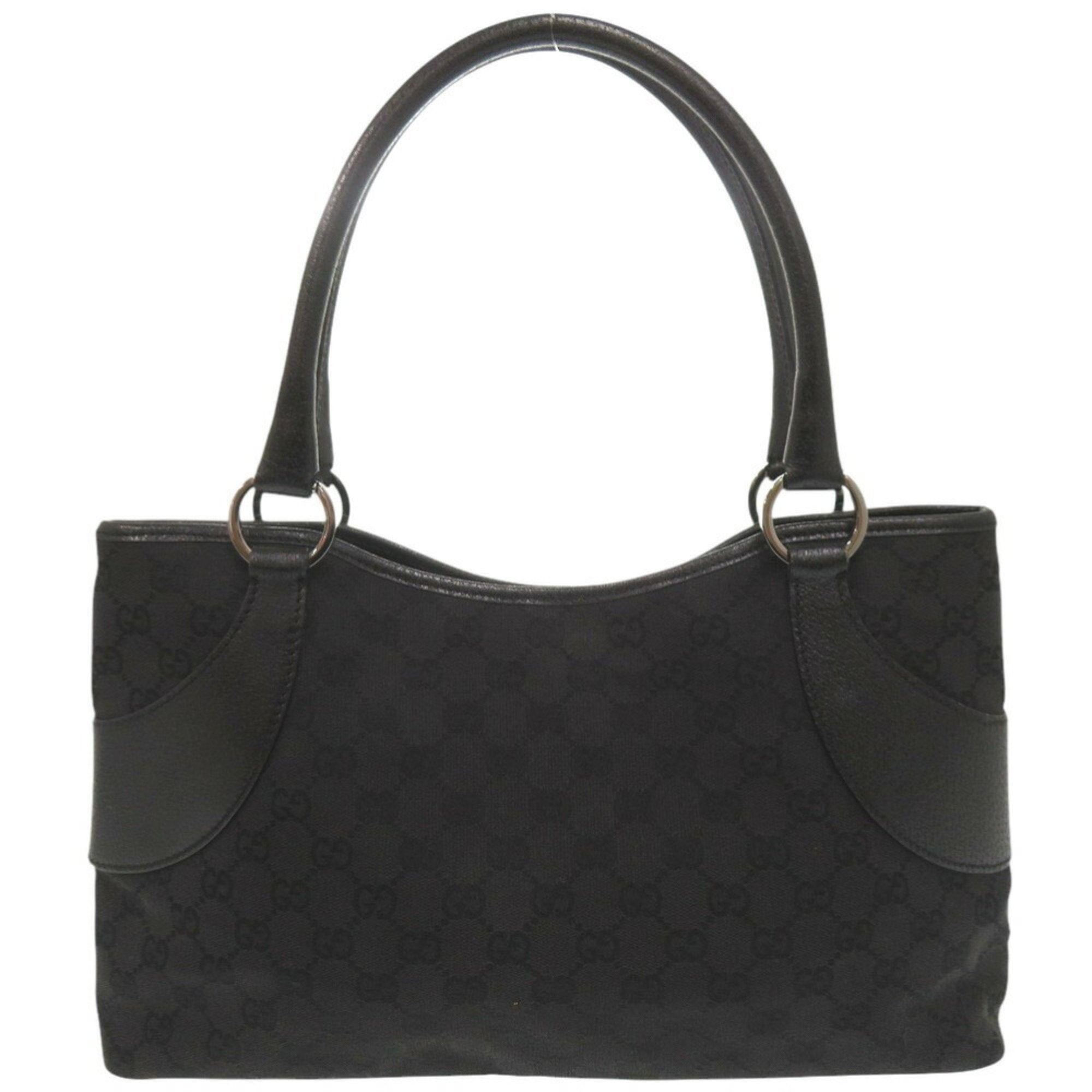 Gucci Black Gg Canvas Handbag Tote Bag (Pre-Owned)
