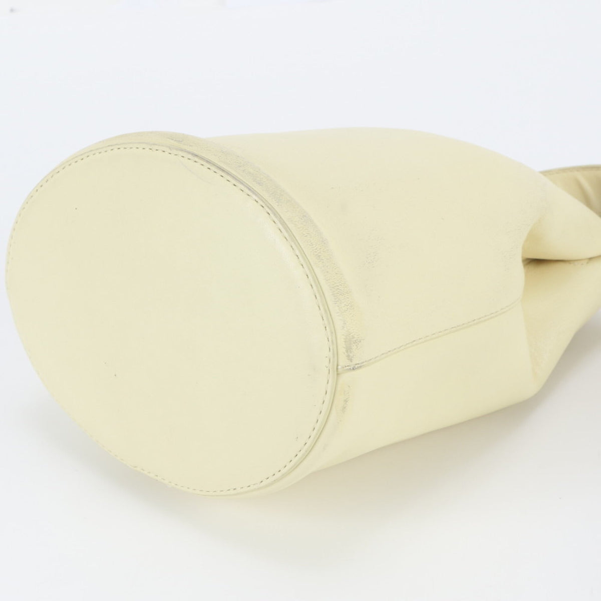 Bottega Veneta Cream Yellow Leather Handbag (Pre-Owned)