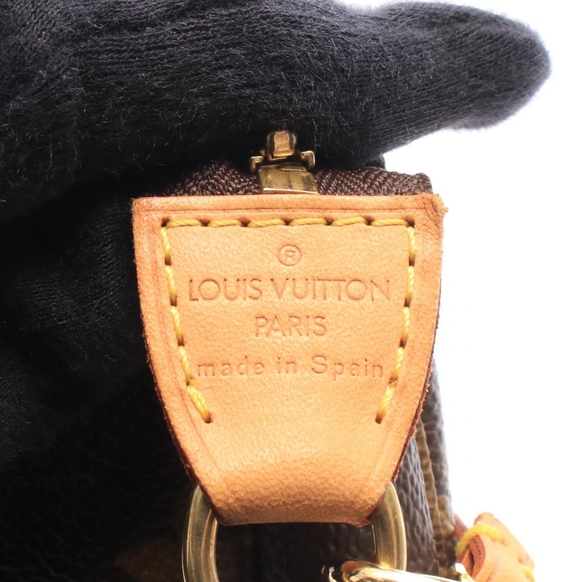 Louis Vuitton Brown Pvc Coated Canvas Leather Handbag (Pre-Owned)