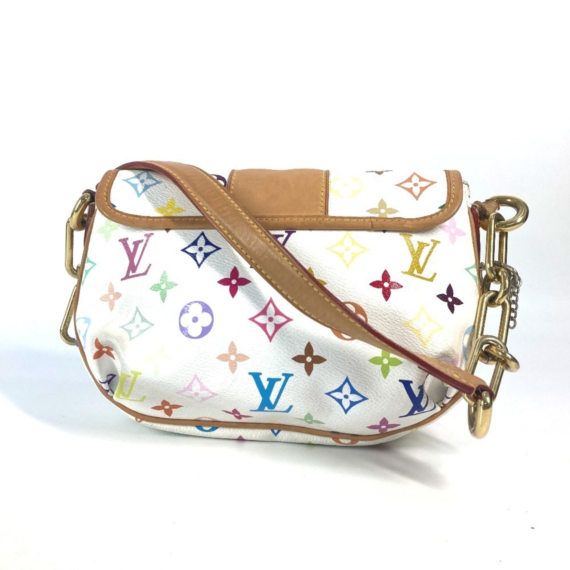 Louis Vuitton Blanc Multi-Color White Monogram Multicolore Handbag Shoulder Bag (Pre-Owned)