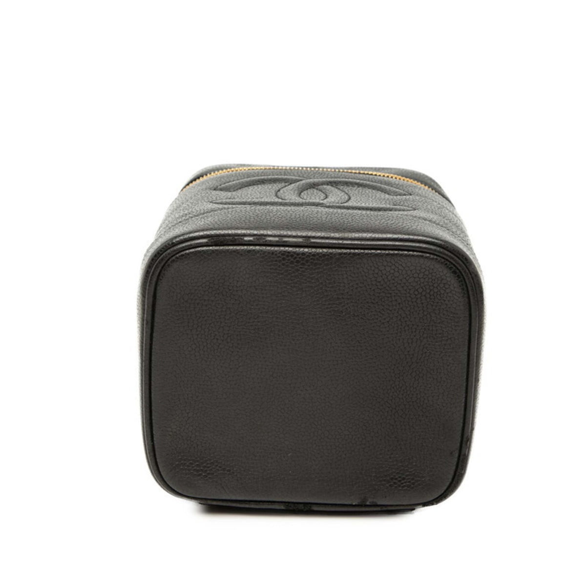 Chanel Black Grained Calfskin Handbag Vanity Bag (Pre-Owned)