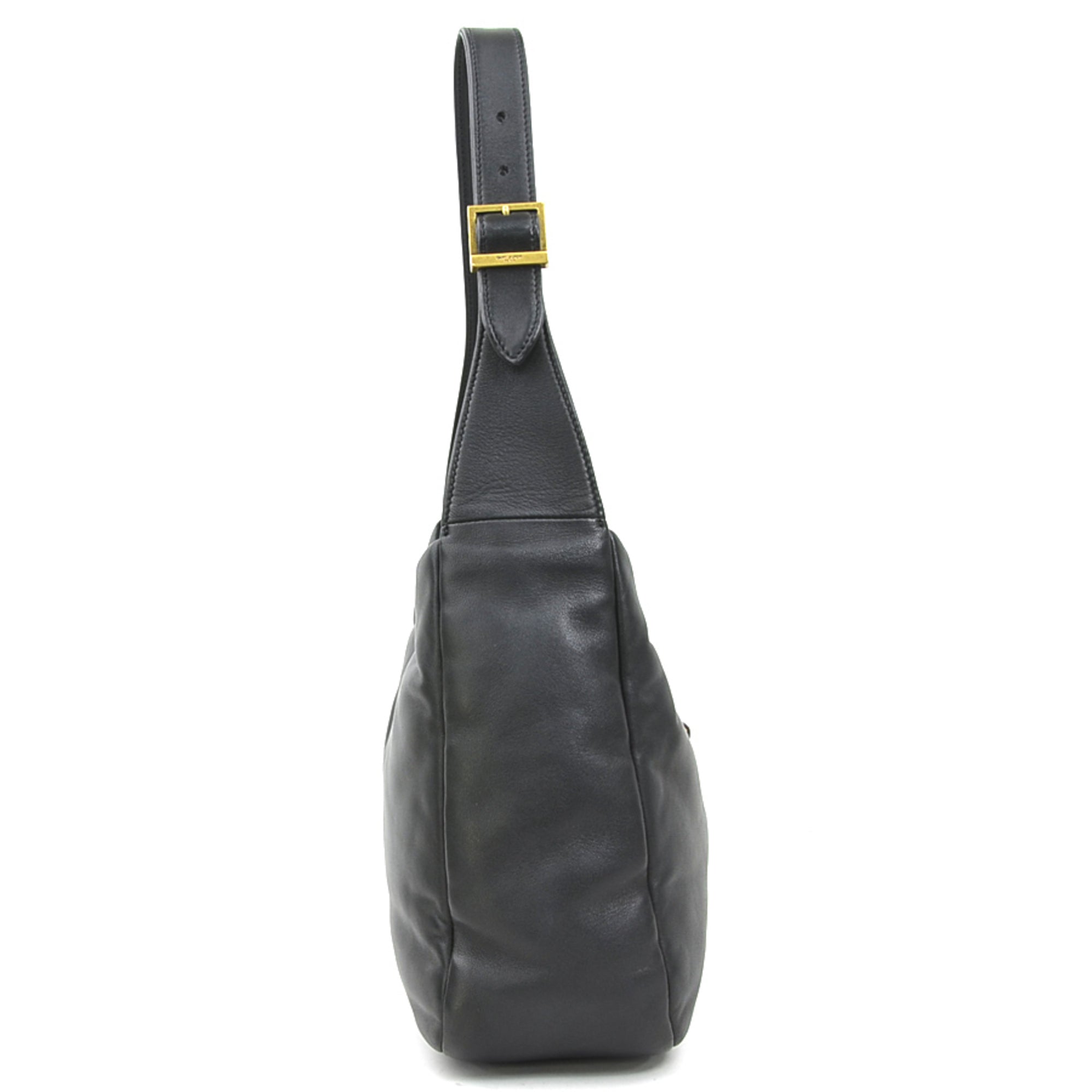 Saint Laurent Black Leather Shoulder Bag (Pre-Owned)