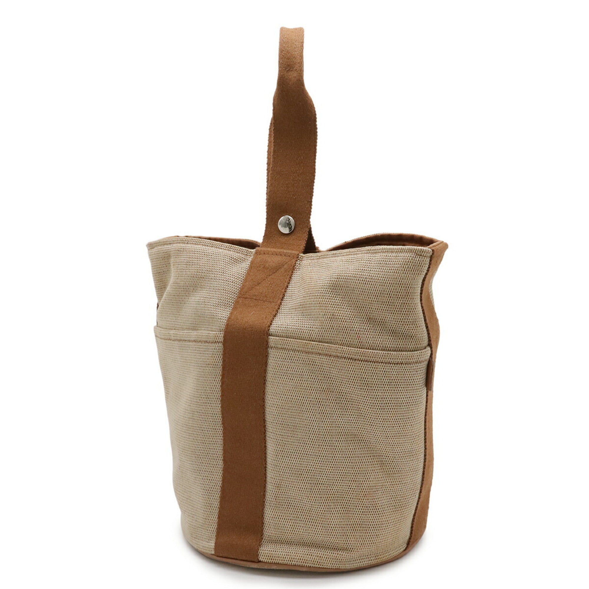 Hermes Beige Brown Brown Yellow Toile H Handbag Tote Bag (Pre-Owned)