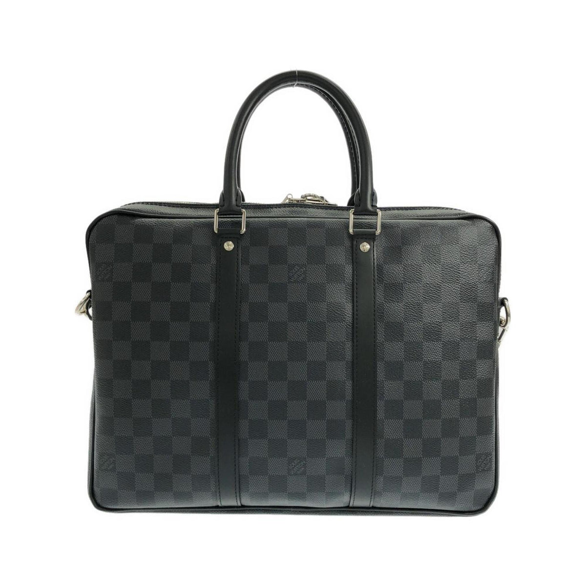 Louis Vuitton Dark Gray Graphite Coated Canvas Handbag (Pre-Owned)