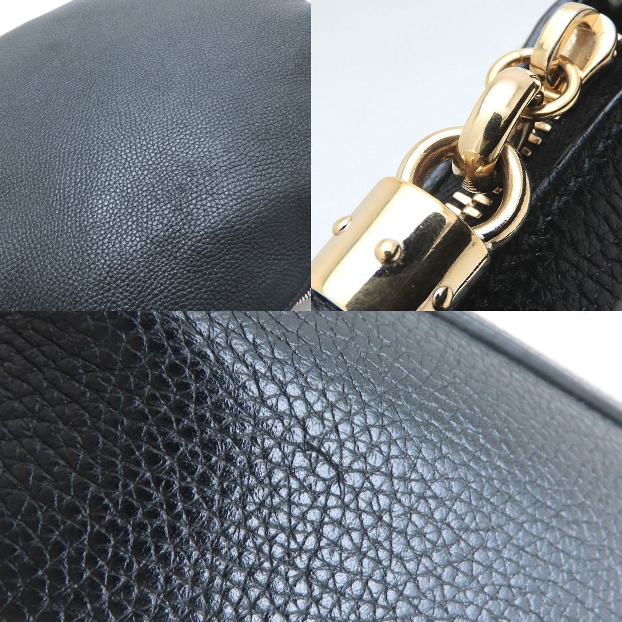 Gucci Soho Black Leather Shoulder Bag (Pre-Owned)