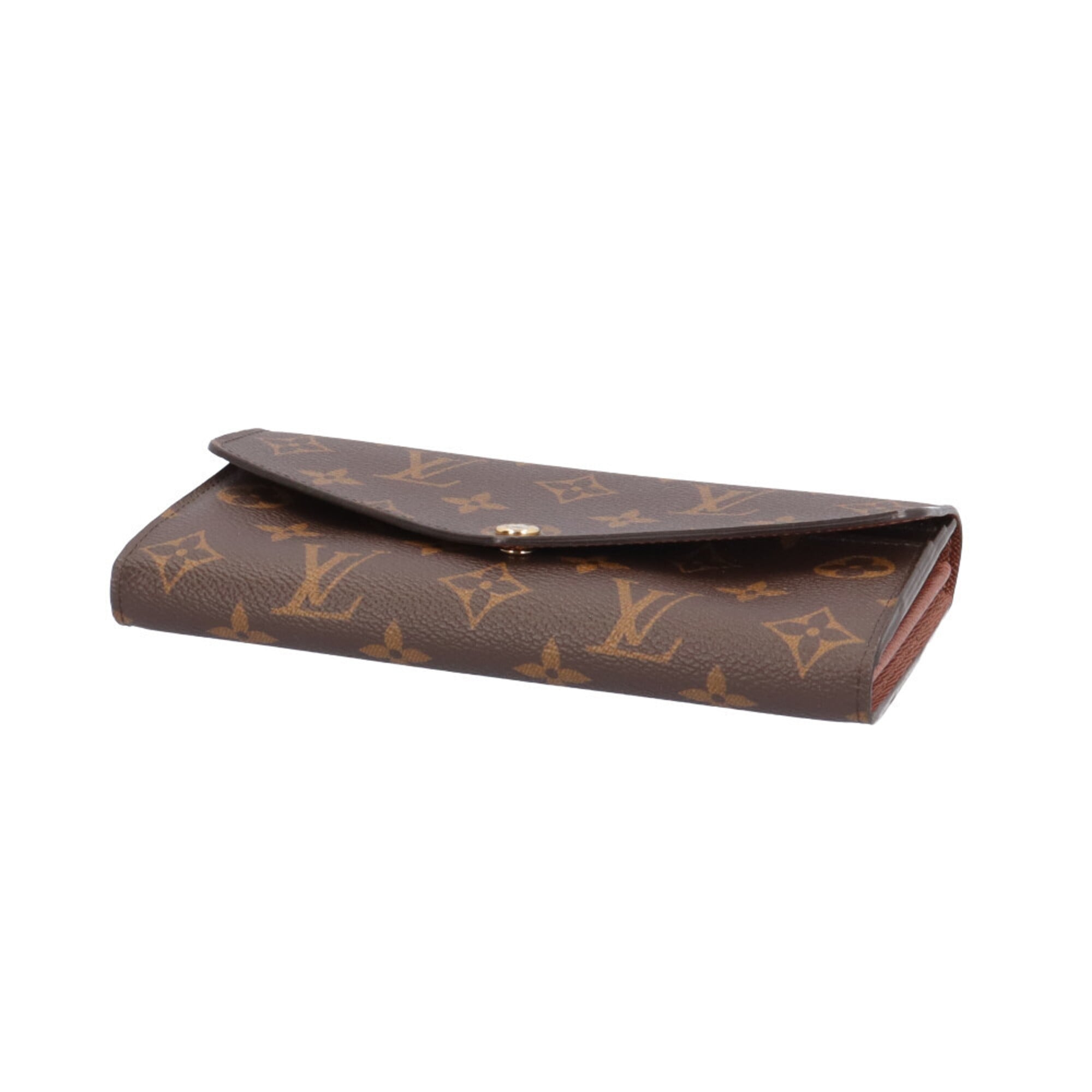 Louis Vuitton Monogram Brown Marron Monogram Canvas Long Wallet (Bi-Fold) (Pre-Owned)