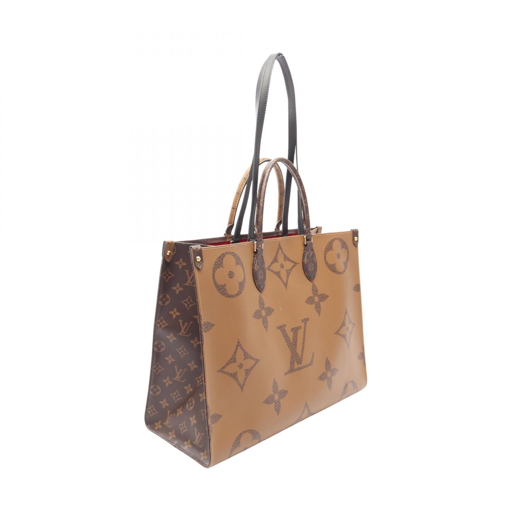 Louis Vuitton Brown Coated Canvas Leather Handbag Shoulder Bag (Pre-Owned)