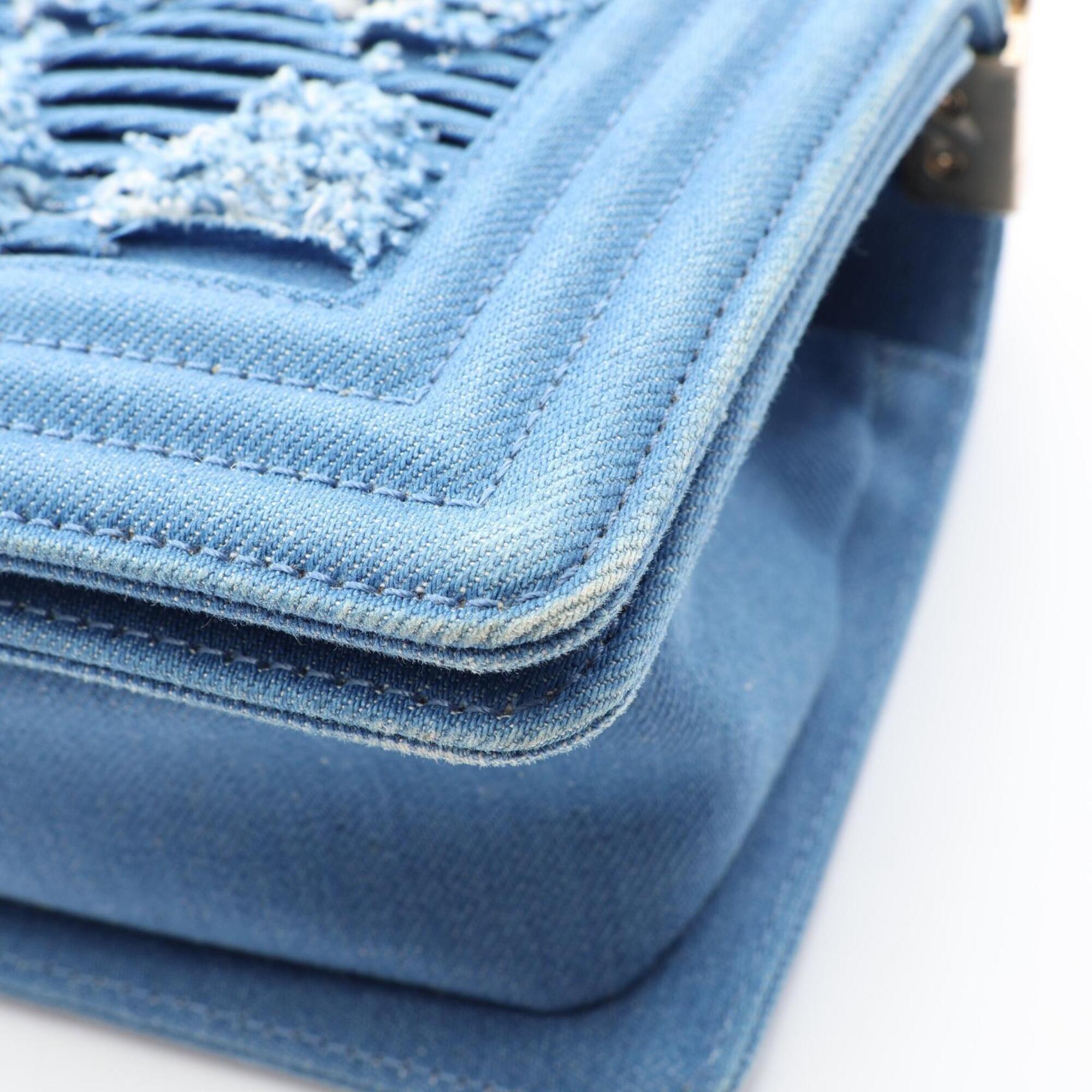 Chanel Blue Denim Handbag Shoulder Bag (Pre-Owned)