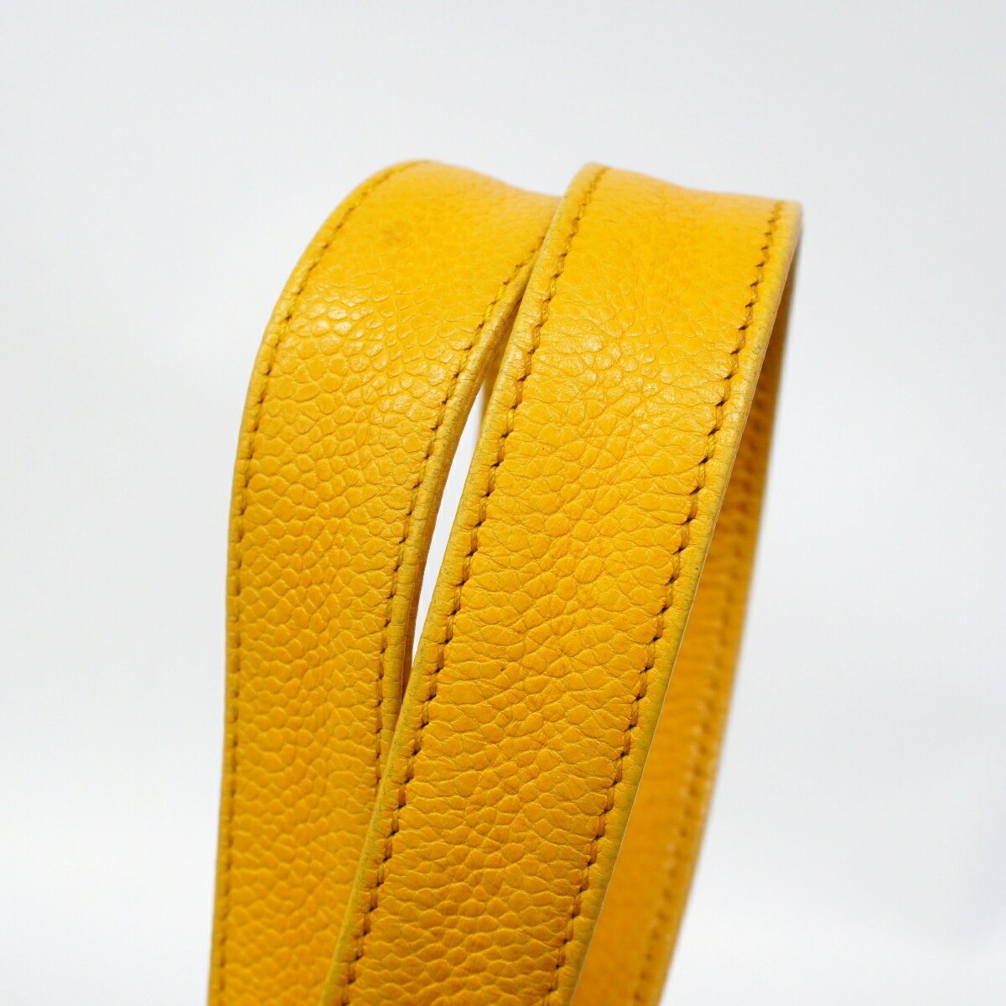 Chanel Yellow Grained Calfskin Shoulder Bag (Pre-Owned)