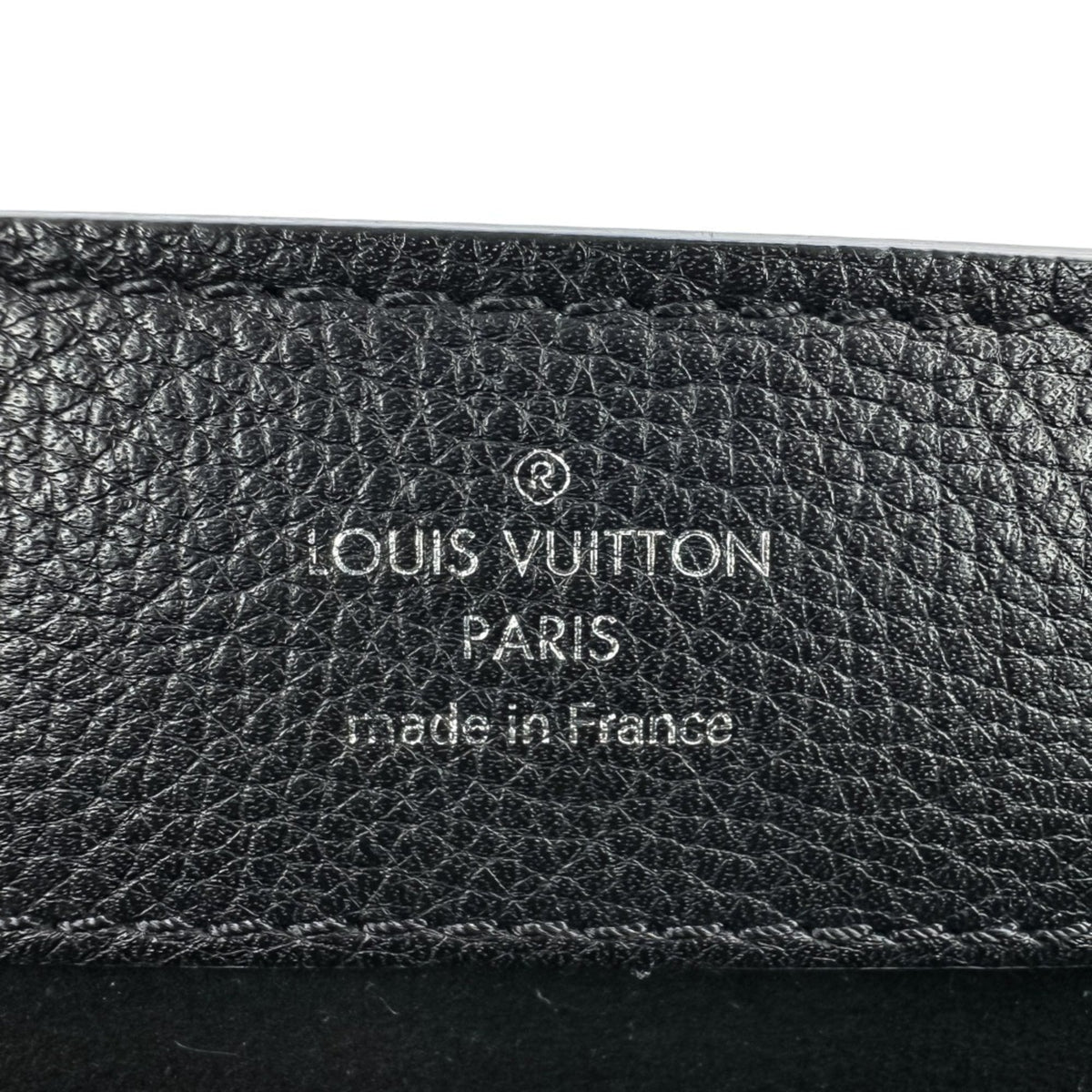 Louis Vuitton Black Leather Handbag Shoulder Bag (Pre-Owned)