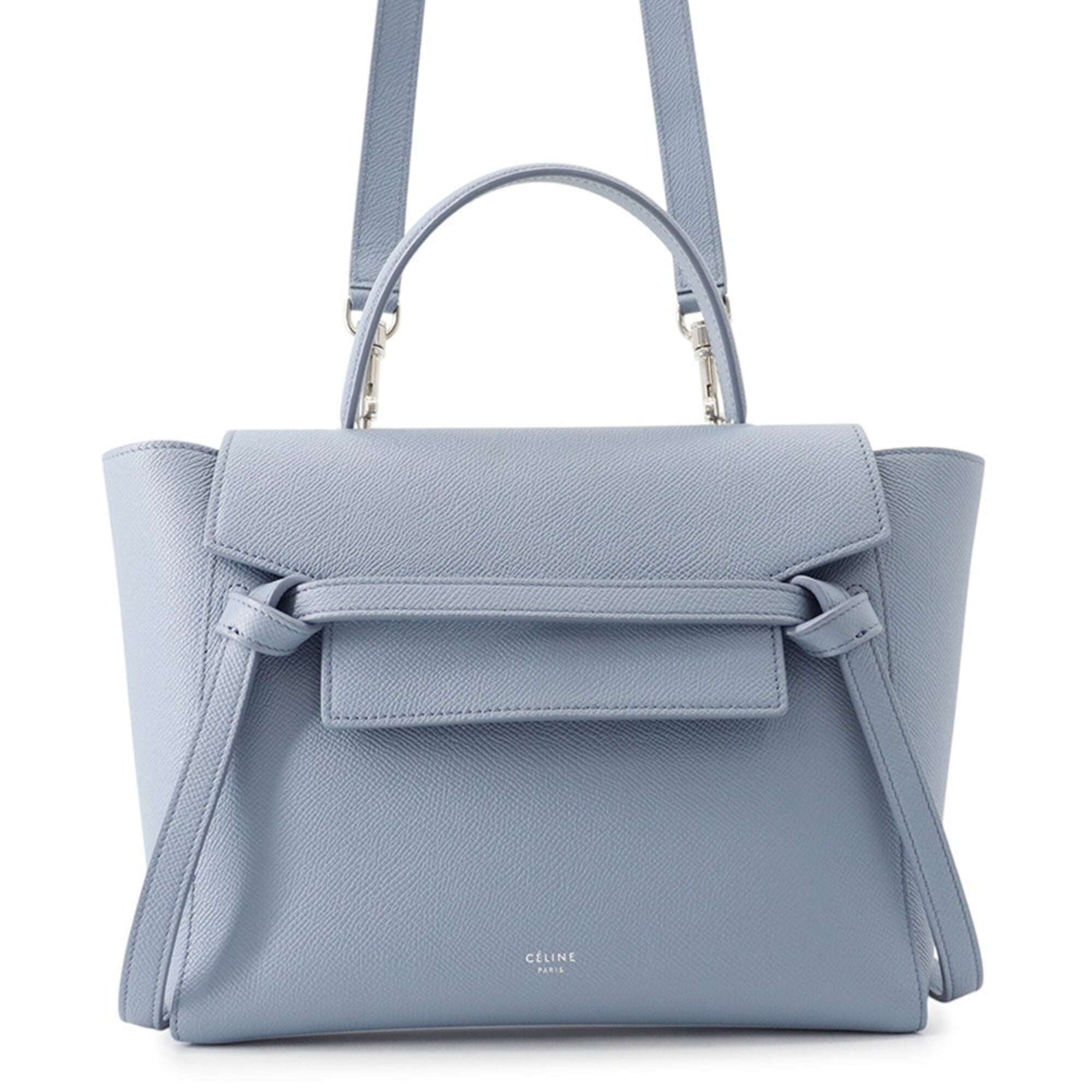 Celine Blue Leather Handbag Shoulder Bag (Pre-Owned)