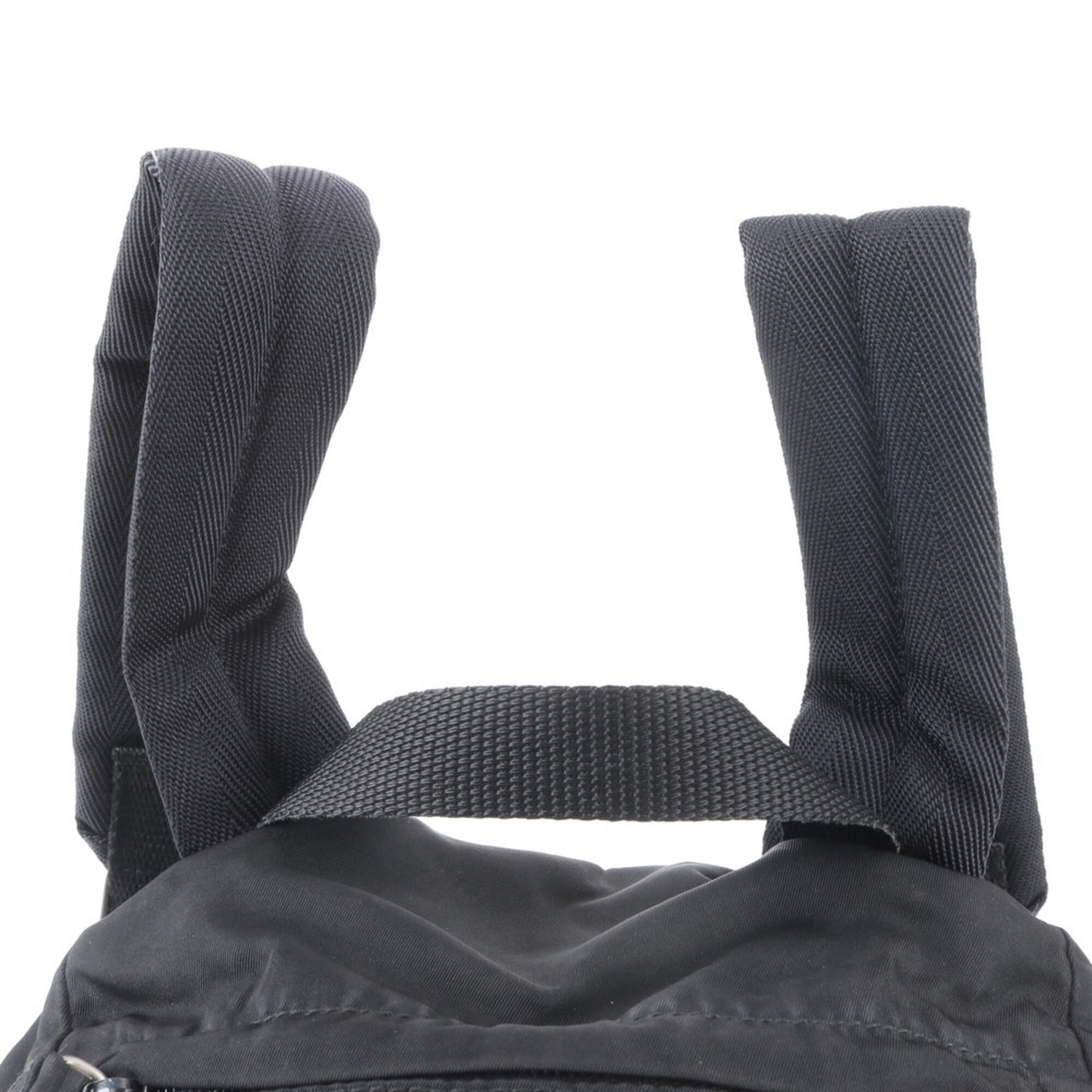 Prada Black Nylon Backpack Handbag (Pre-Owned)