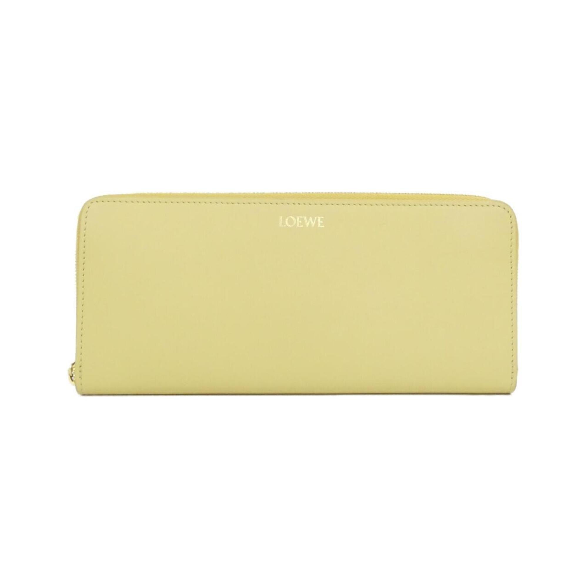 Loewe Yellow Leather Long Wallet (Bi-Fold) (Pre-Owned)