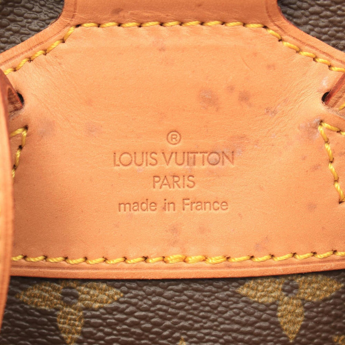 Louis Vuitton Brown Coated Canvas Leather Backpack Handbag (Pre-Owned)