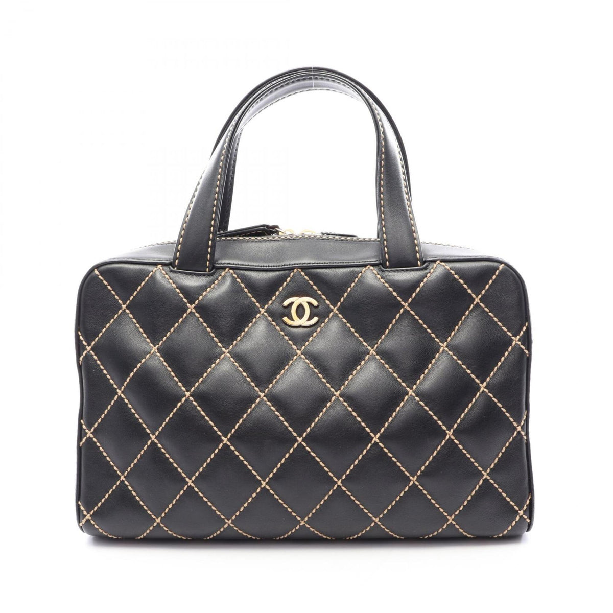 Chanel Black Leather Handbag (Pre-Owned)