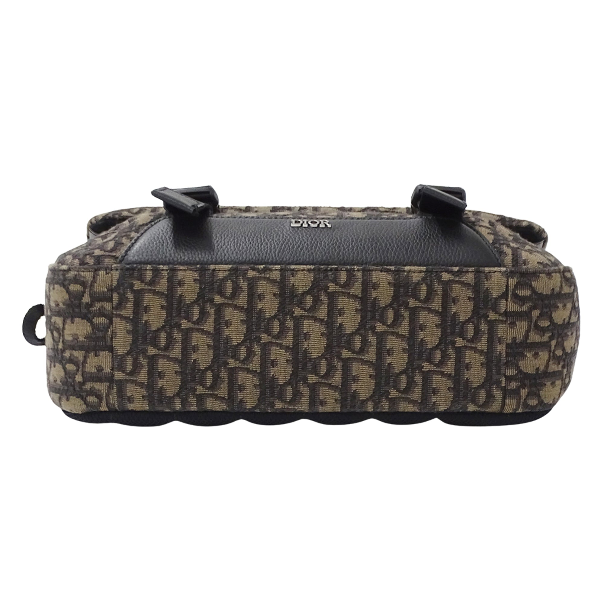 Christian Dior Brown Jacquard Handbag Messenger Bag Shoulder Bag (Pre-Owned)