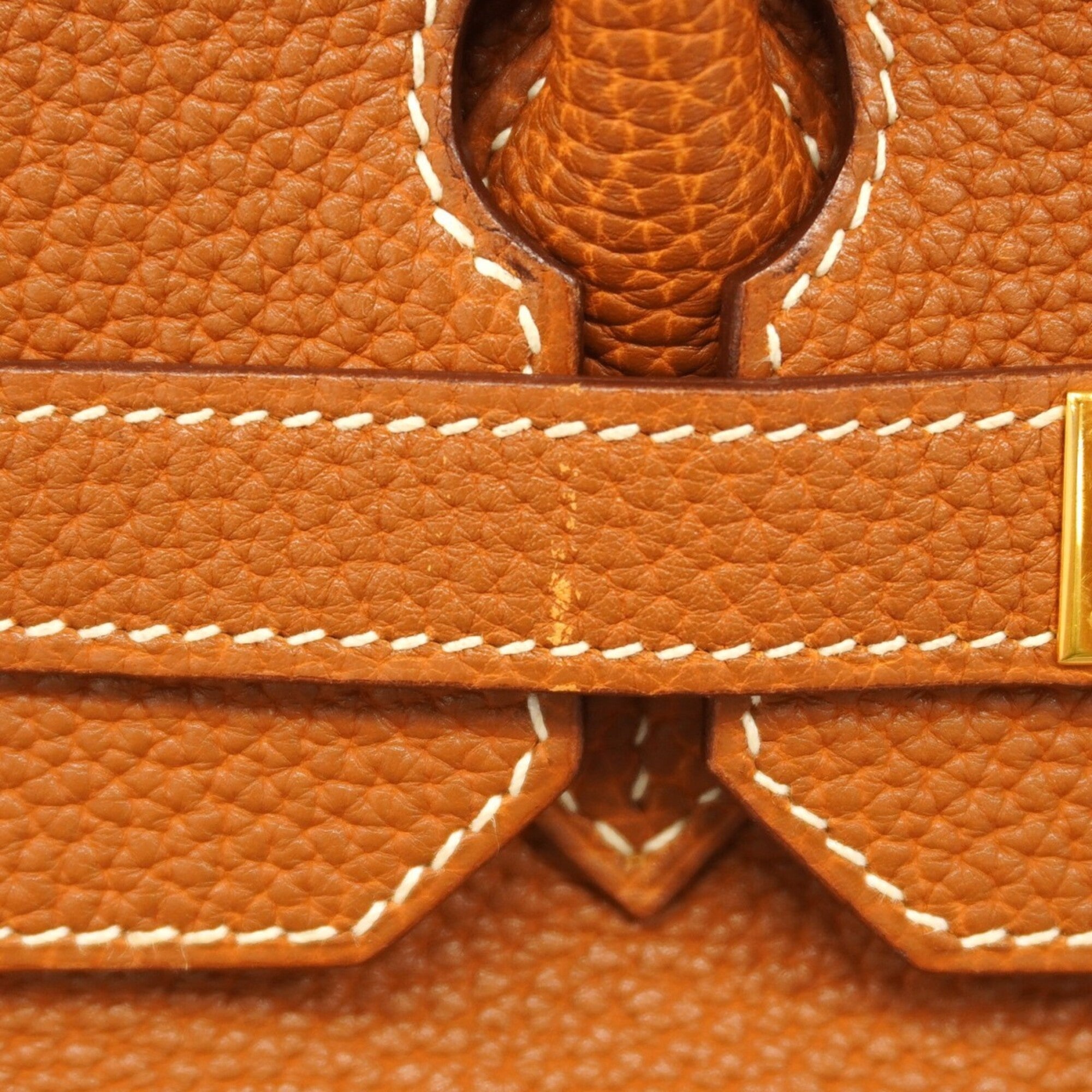 Hermes Gold Togo Leather Handbag (Pre-Owned)