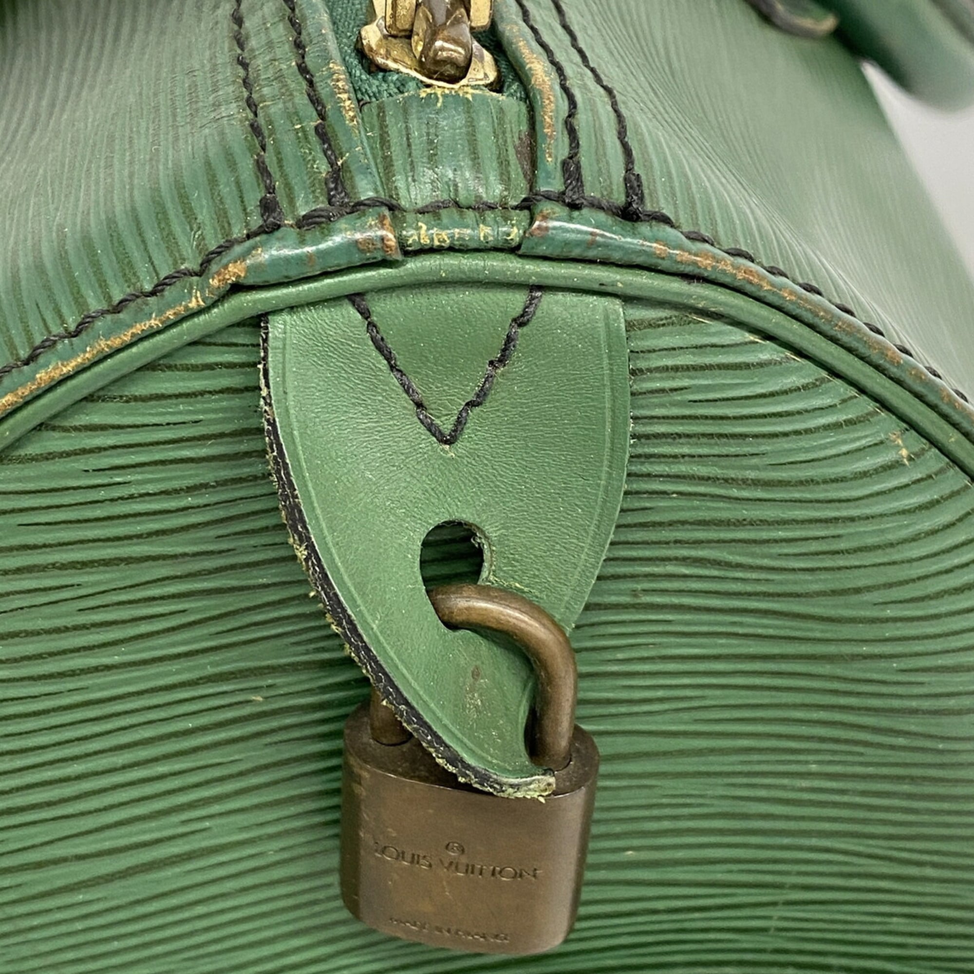 Louis Vuitton Borneo Green Handbag (Pre-Owned)