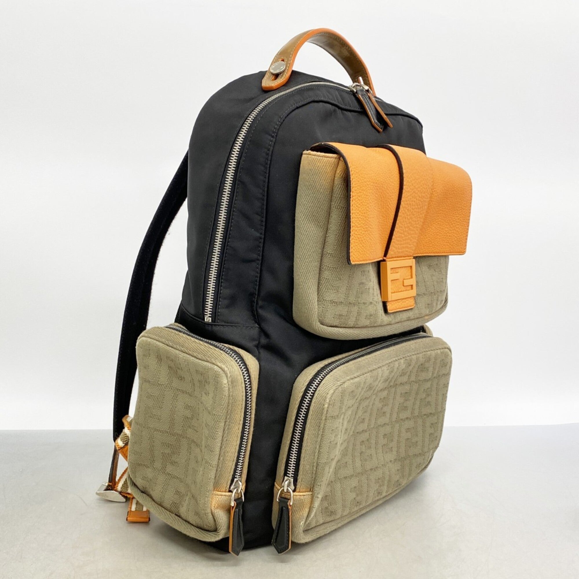 Fendi Multi-Color Canvas Nylon Backpack (Pre-Owned)