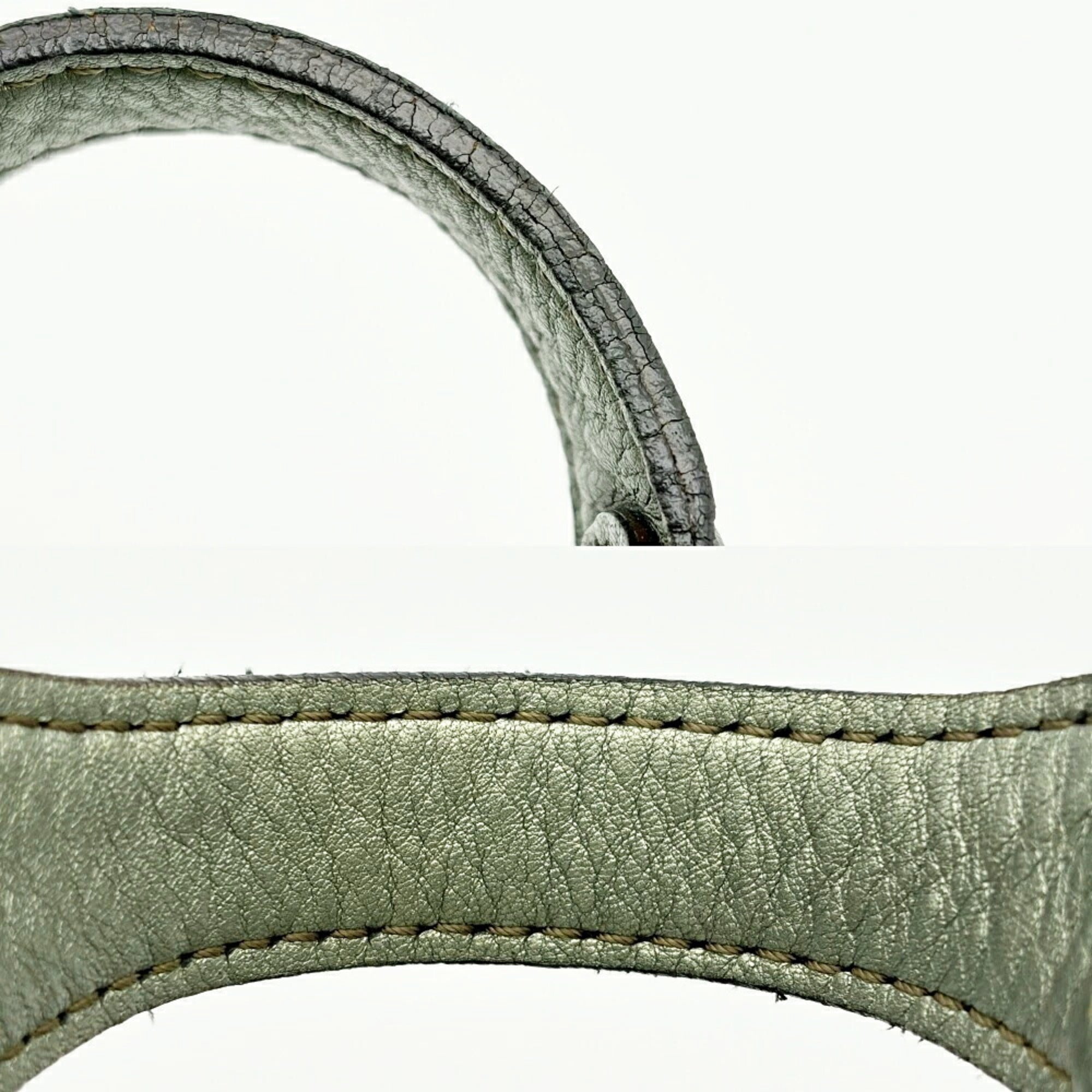 Loewe Moss Green Leather Shoulder Bag (Pre-Owned)