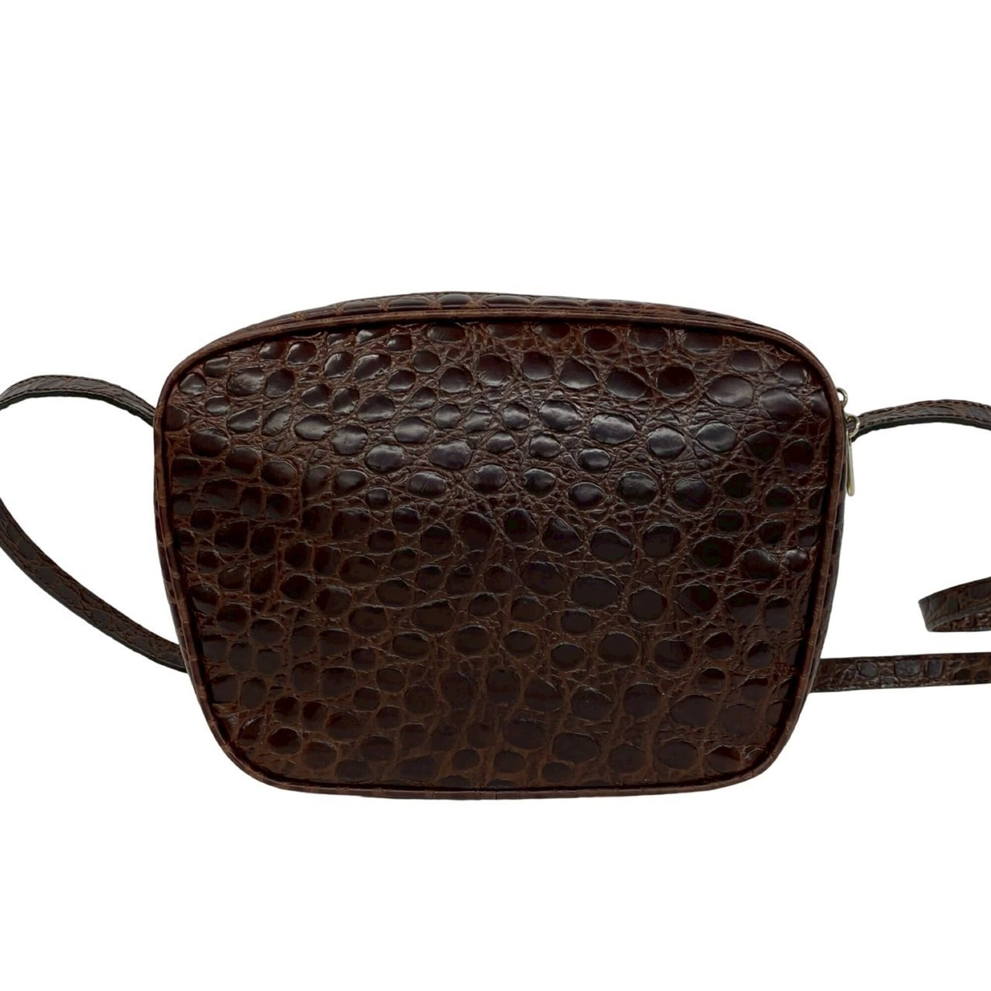 Salvatore Ferragamo Brown Leather Pochette Shoulder Bag (Pre-Owned)