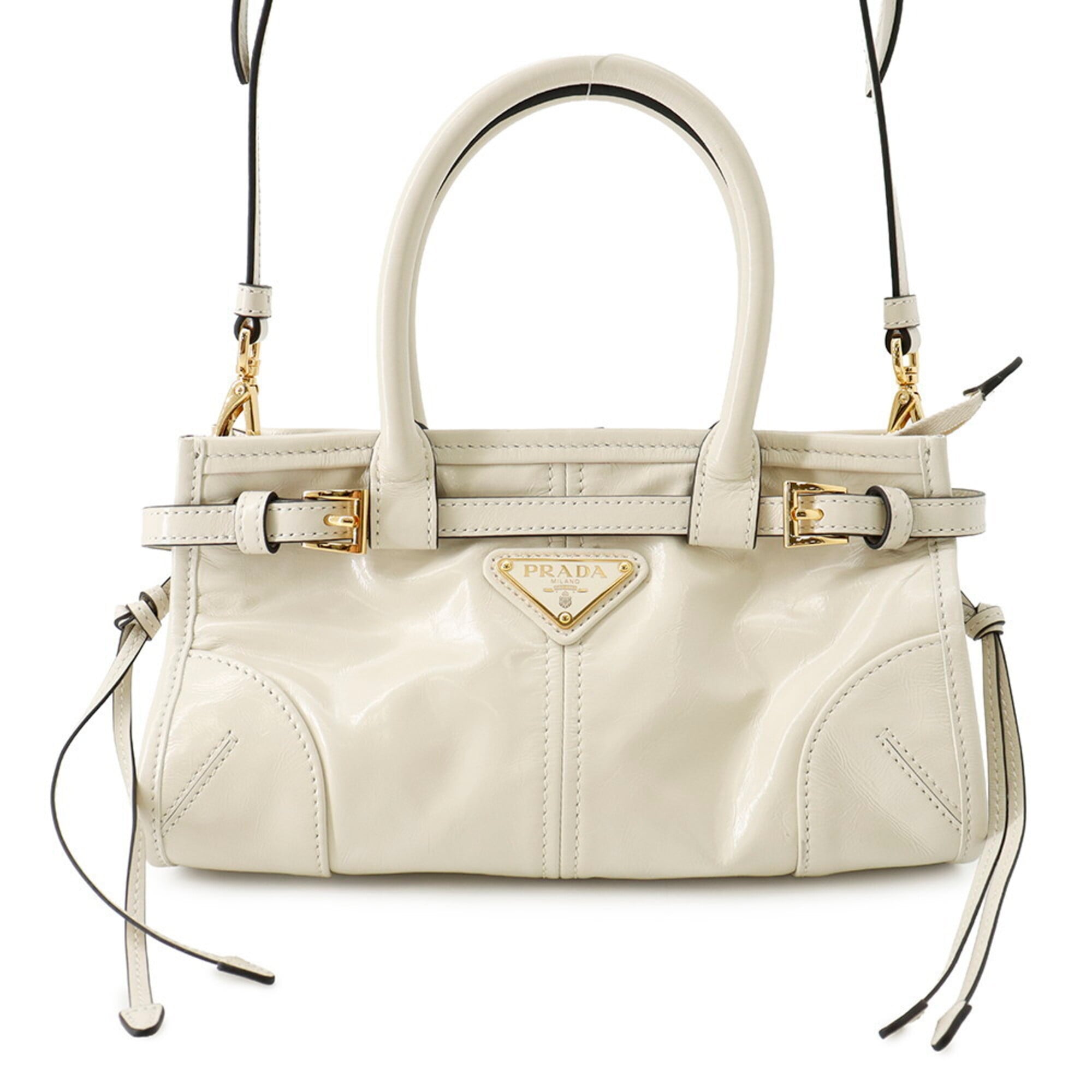 Prada White Leather Handbag (Pre-Owned)