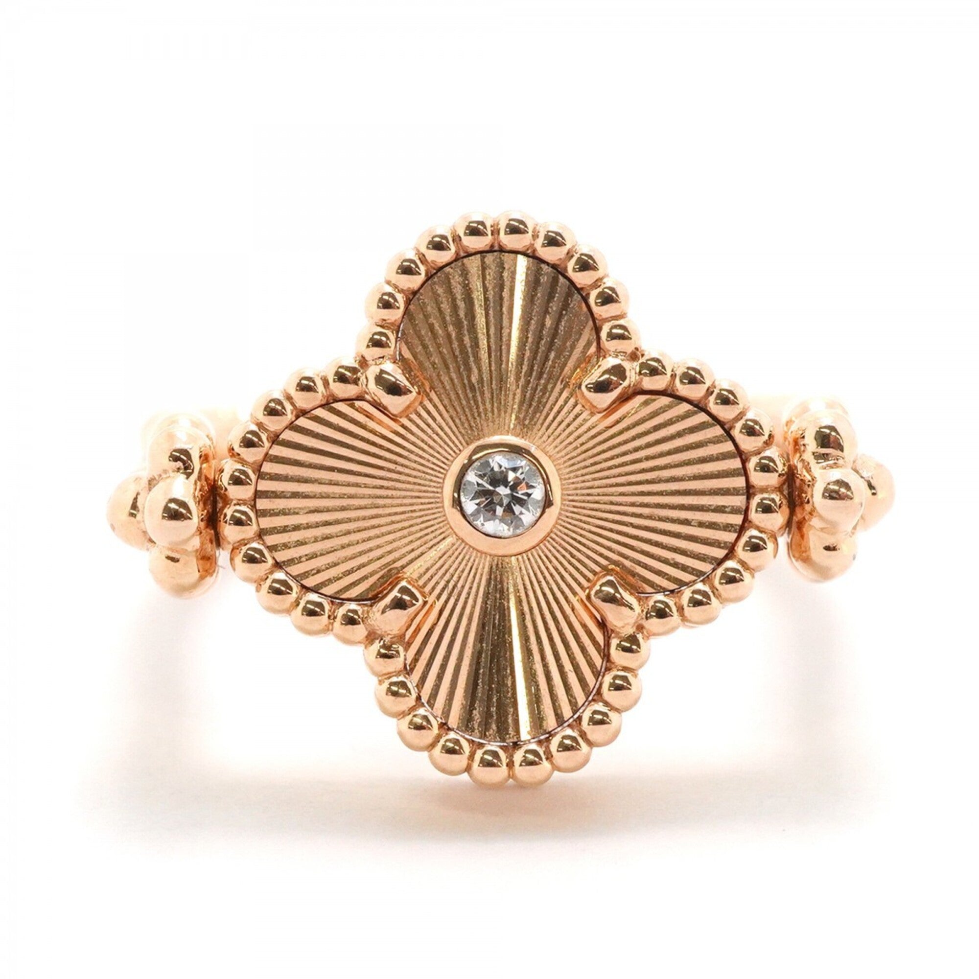 Van Cleef & Arpels Red Color Pink Gold (18K) Band Ring (Pre-Owned)