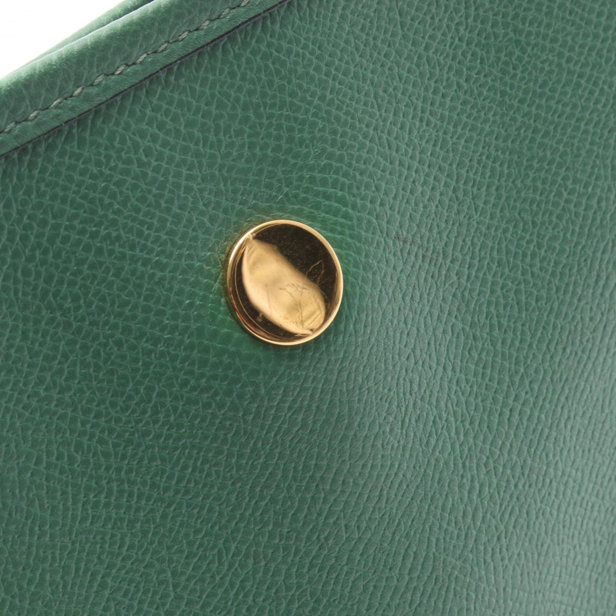 Hermes Green Courchevel Leather Shoulder Bag (Pre-Owned)