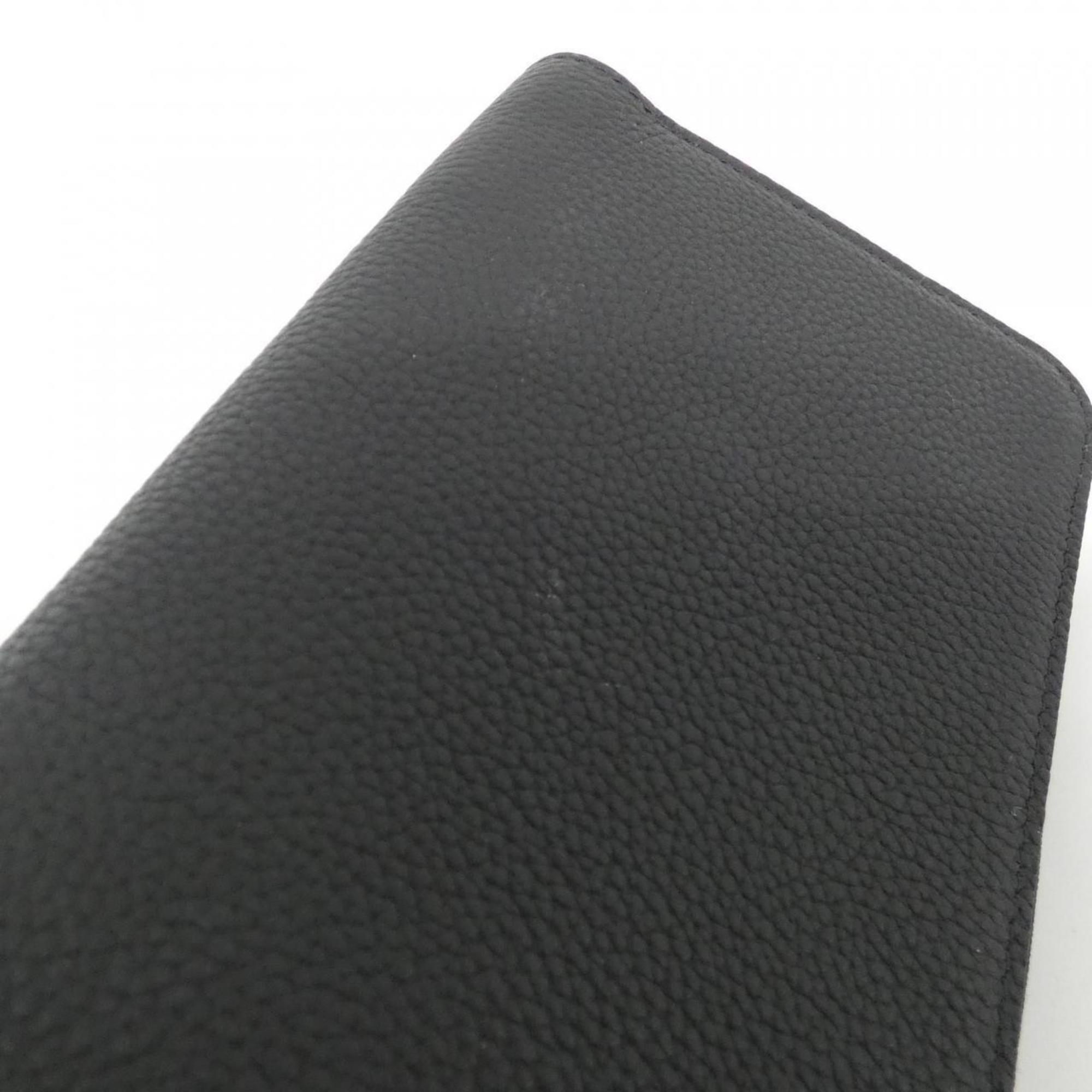 Louis Vuitton Black Leather Long Wallet (Bi-Fold) (Pre-Owned)